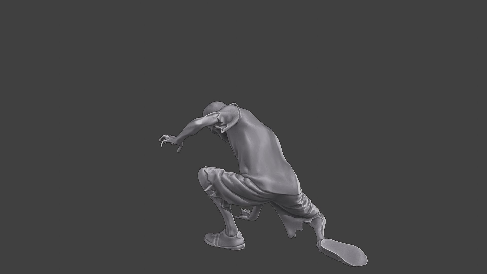 Casual Zombie CZ3 0009 3D print model_5