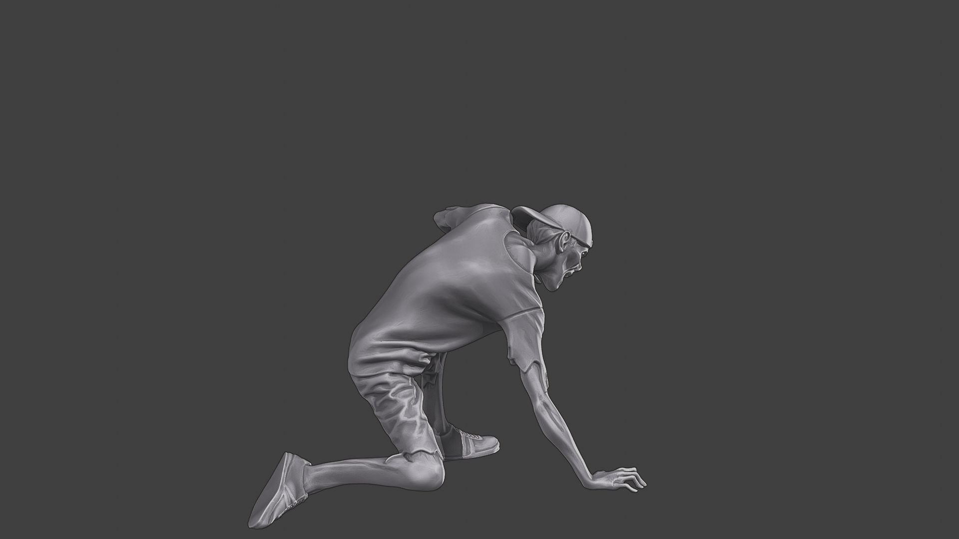 Casual Zombie CZ3 0009 3D print model_8