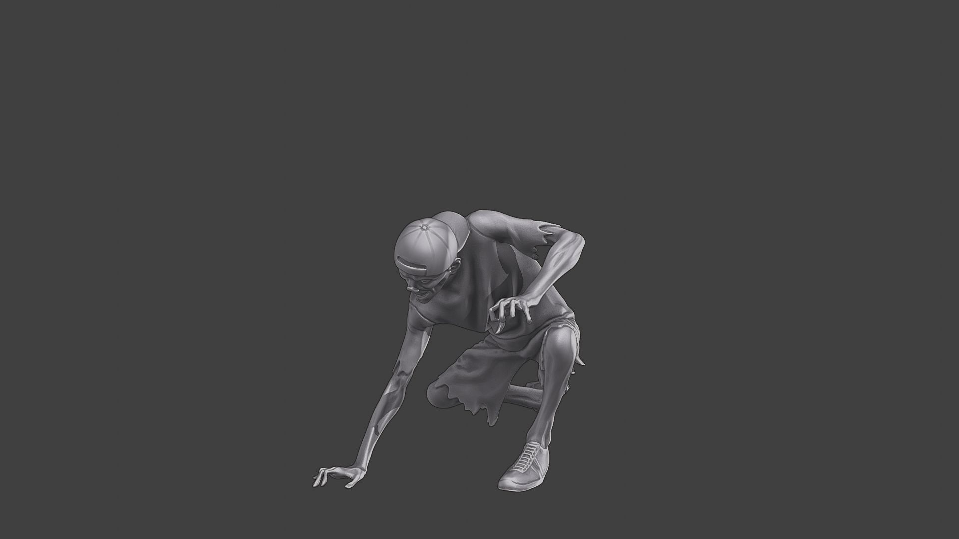 Casual Zombie CZ3 0009 3D print model_2