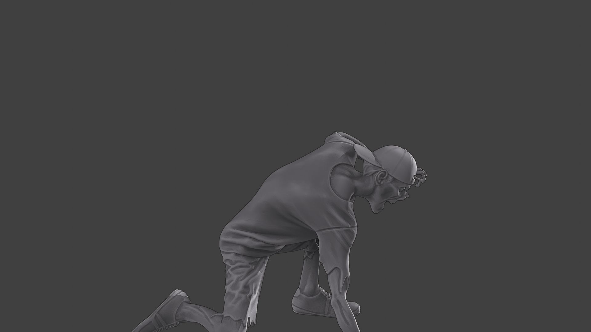 Casual Zombie CZ3 0009 3D print model_30