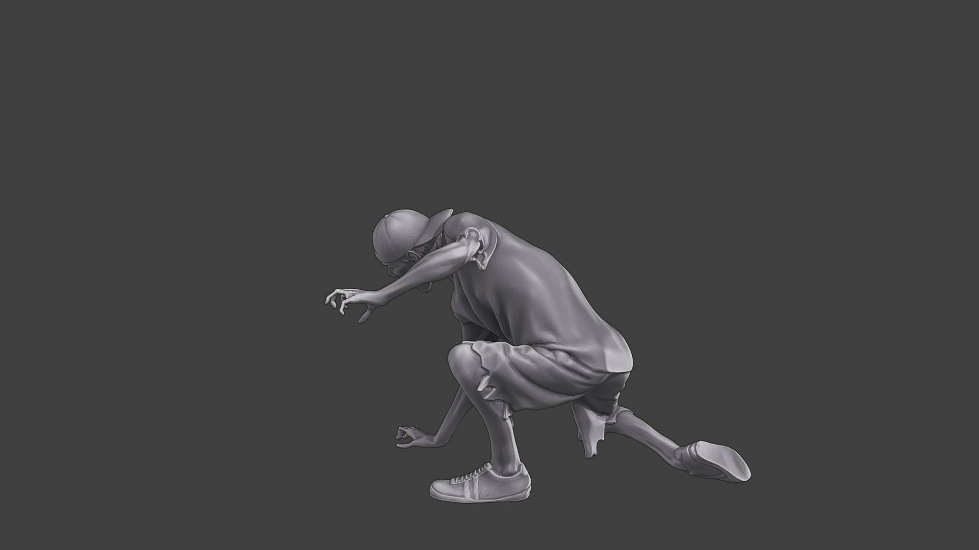 Casual Zombie CZ3 0009 3D print model_4