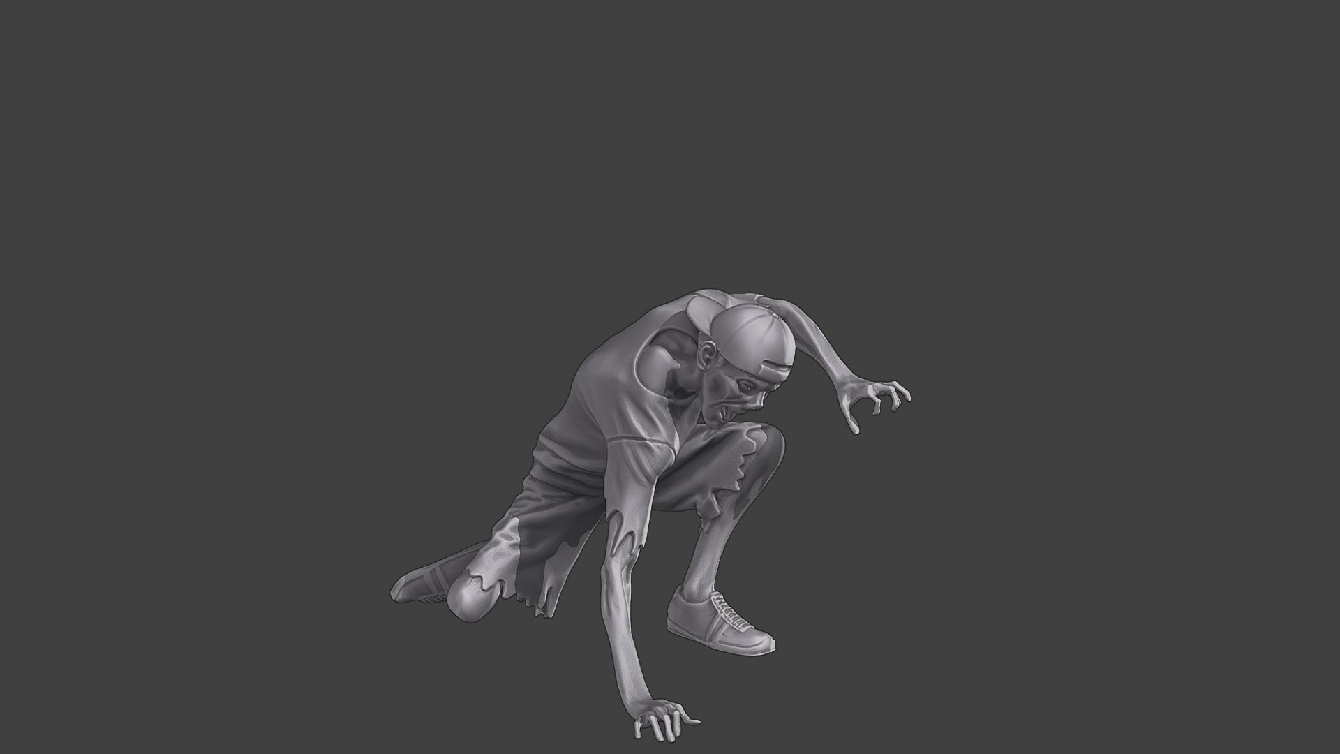 Casual Zombie CZ3 0009 3D print model_10