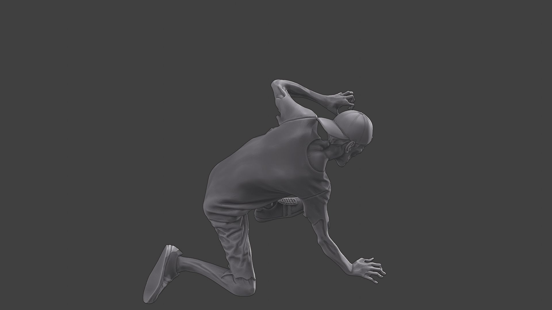 Casual Zombie CZ3 0009 3D print model_23