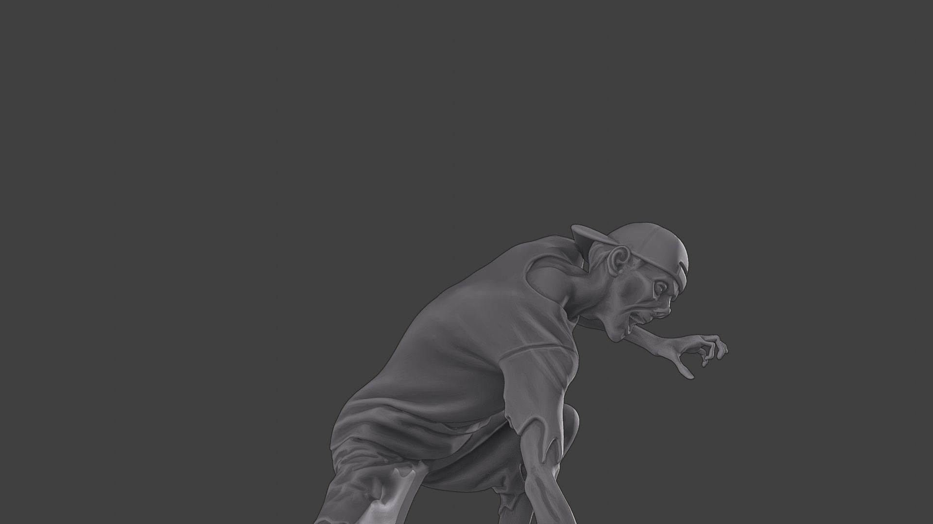 Casual Zombie CZ3 0009 3D print model_29