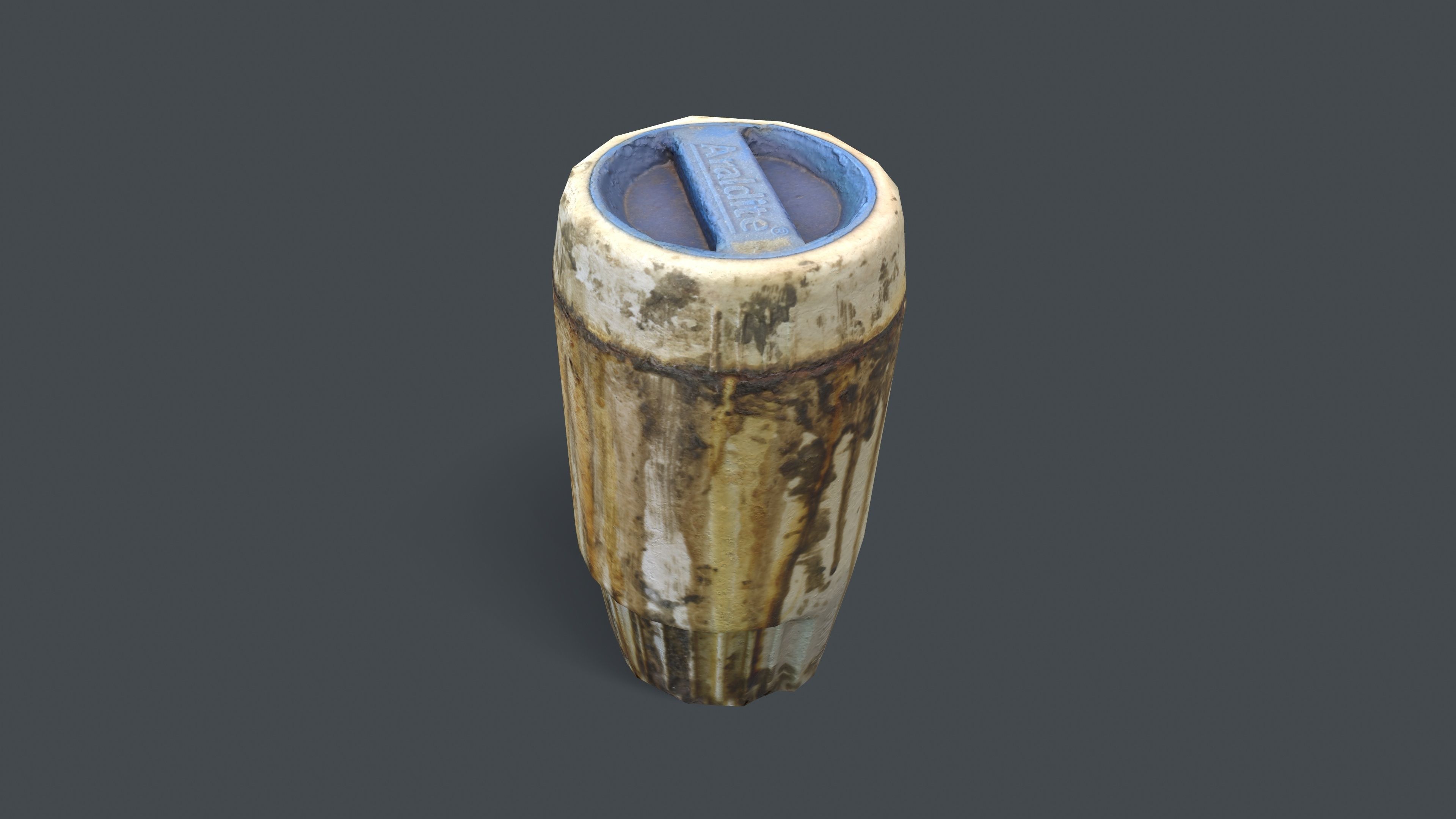 Dirty Bottle Low-poly 3D model_8