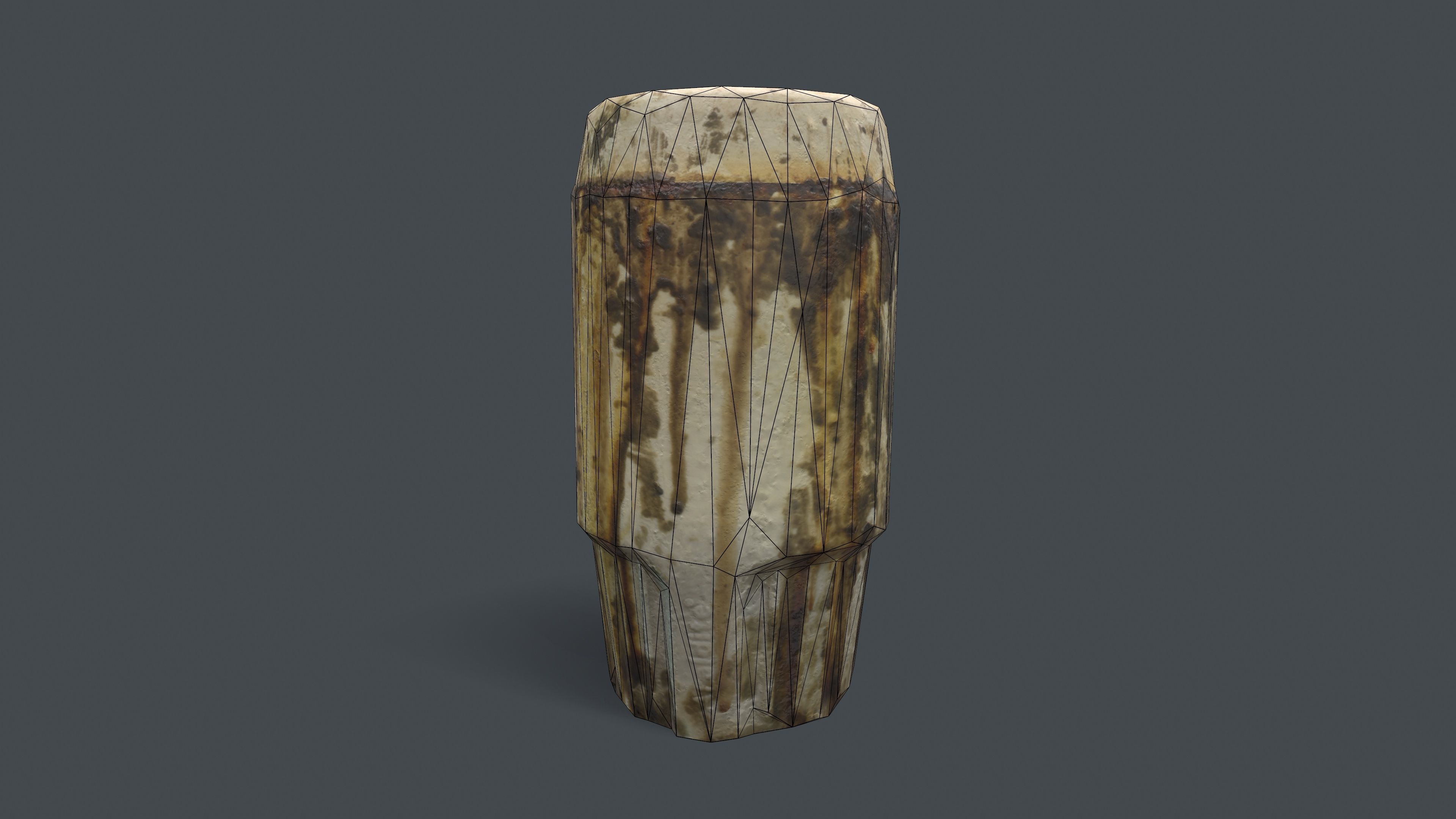 Dirty Bottle Low-poly 3D model_23