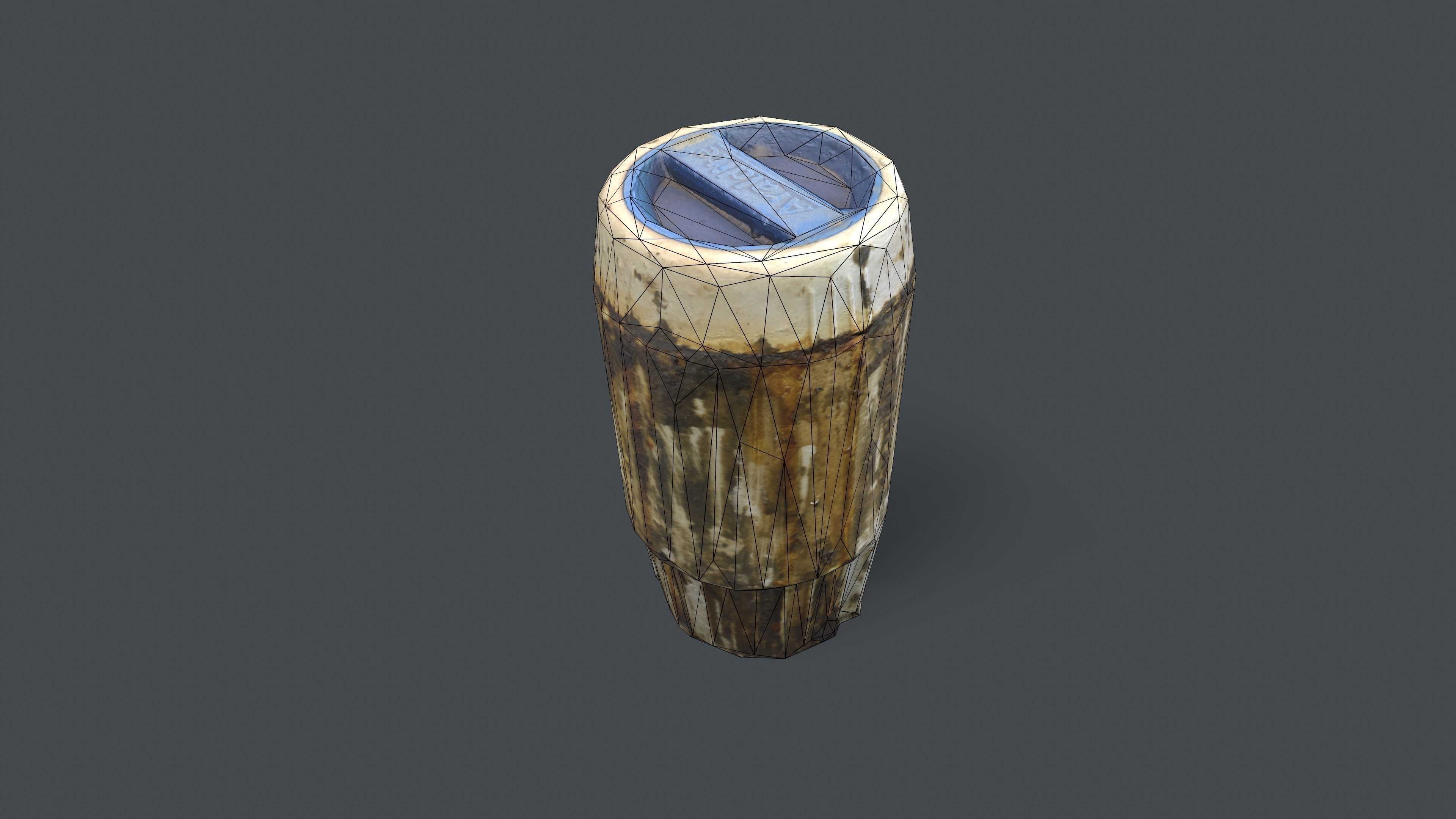 Dirty Bottle Low-poly 3D model_22