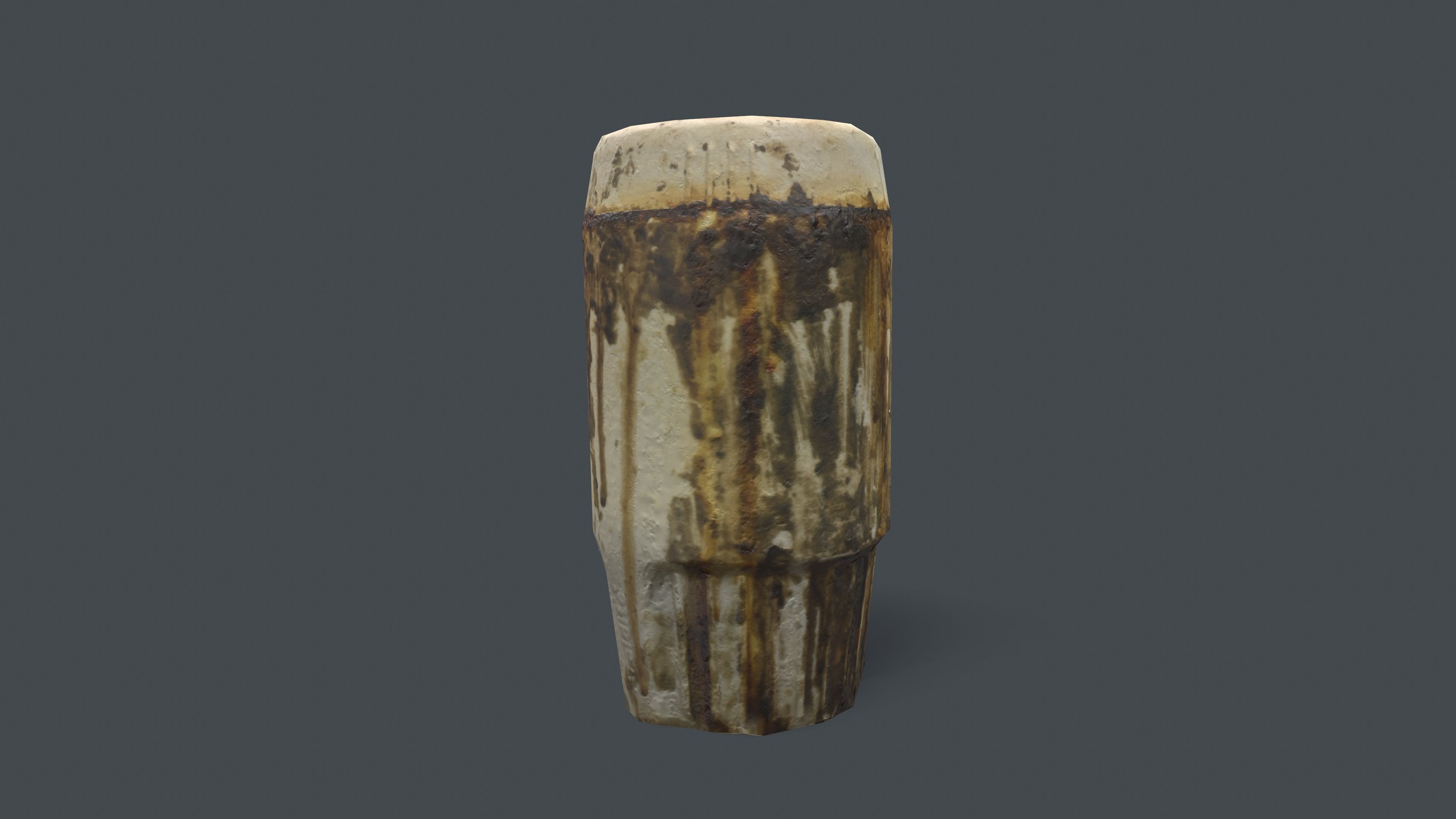Dirty Bottle Low-poly 3D model_4