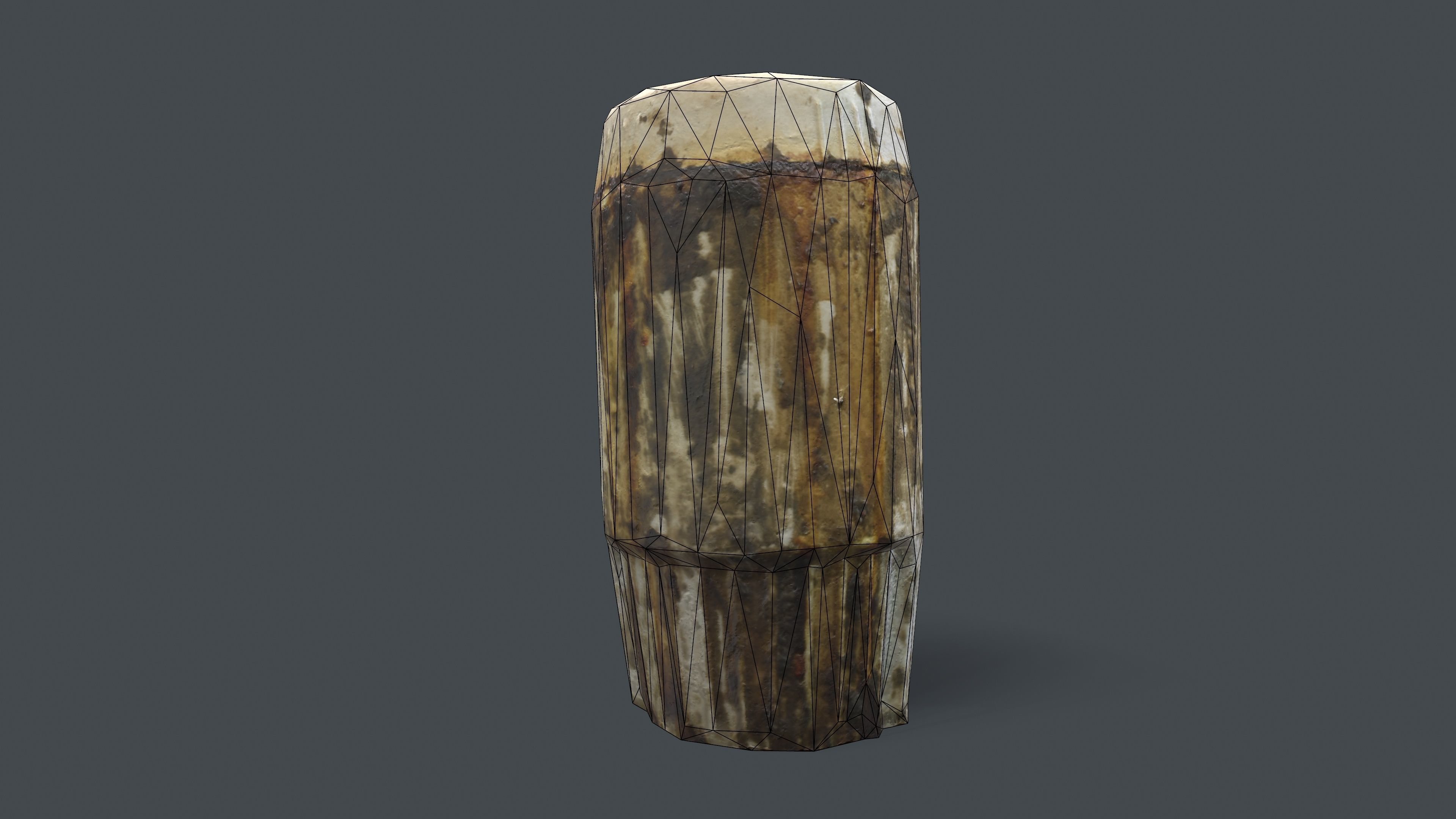 Dirty Bottle Low-poly 3D model_20