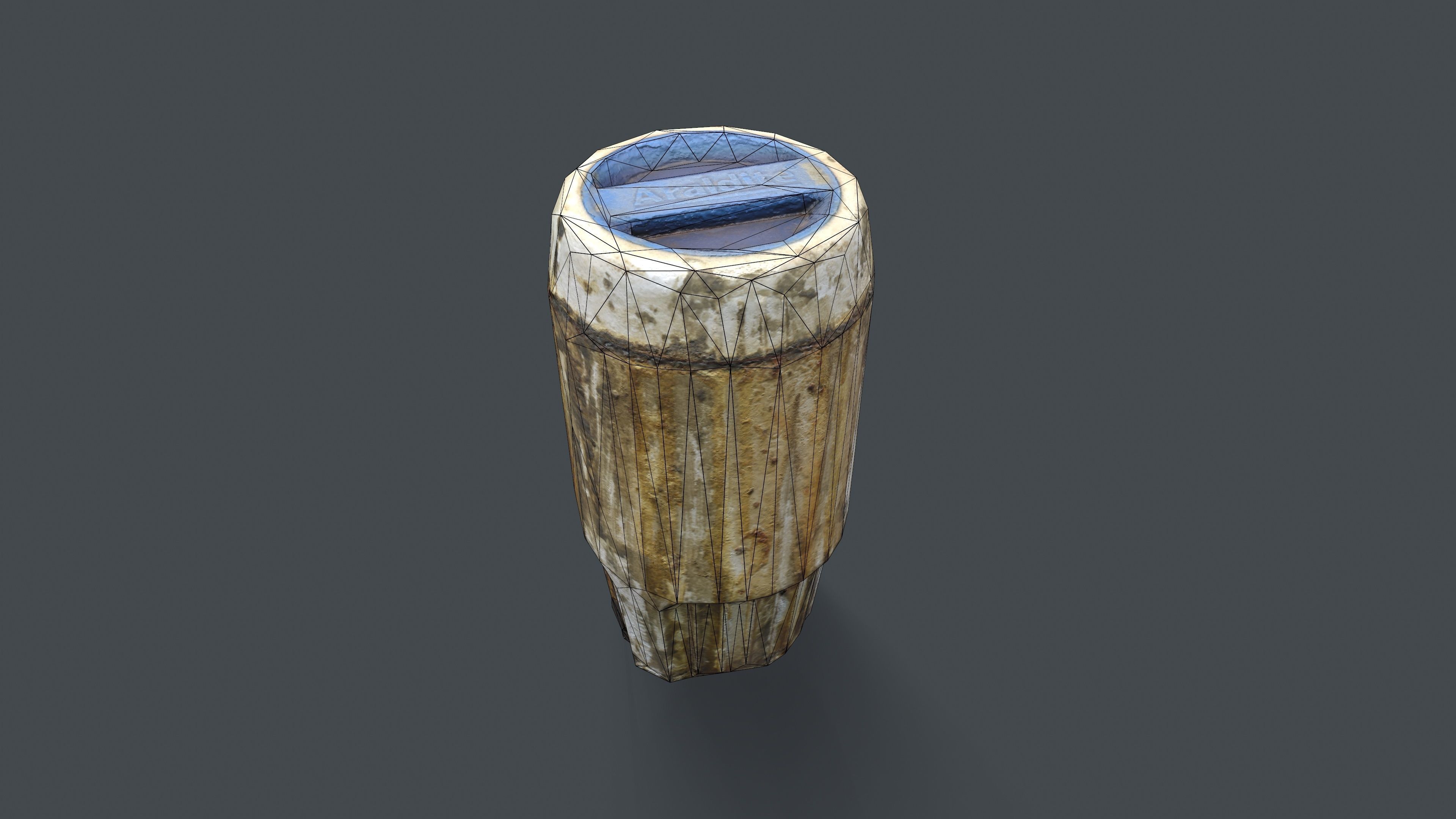 Dirty Bottle Low-poly 3D model_19