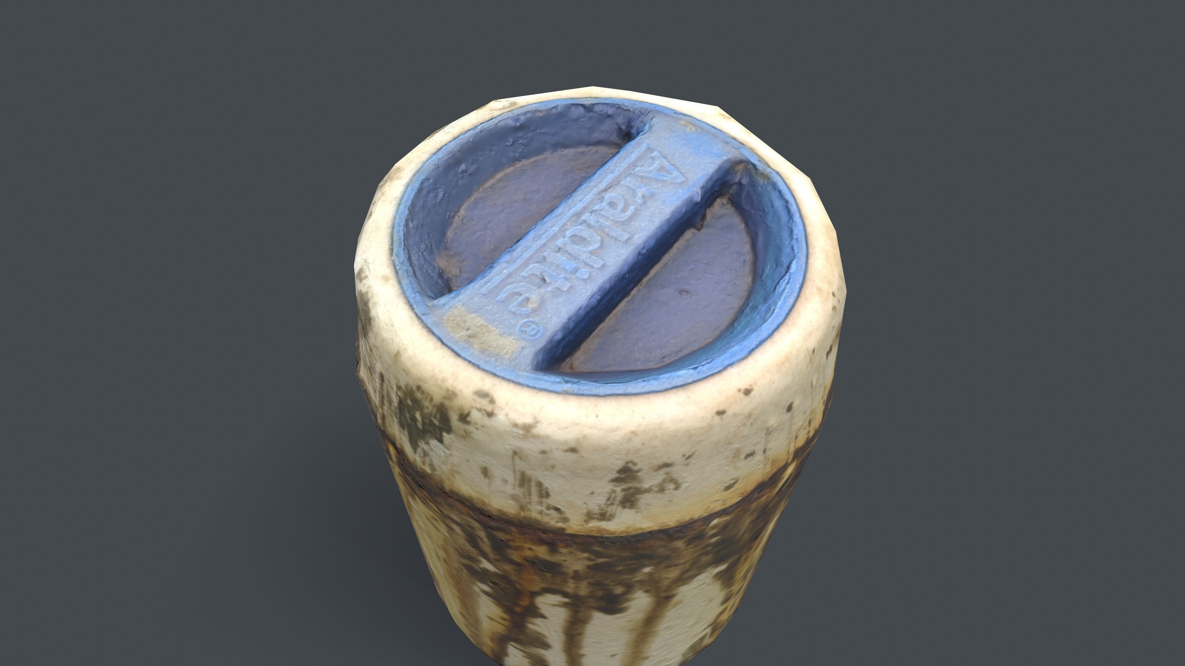 Dirty Bottle Low-poly 3D model_10