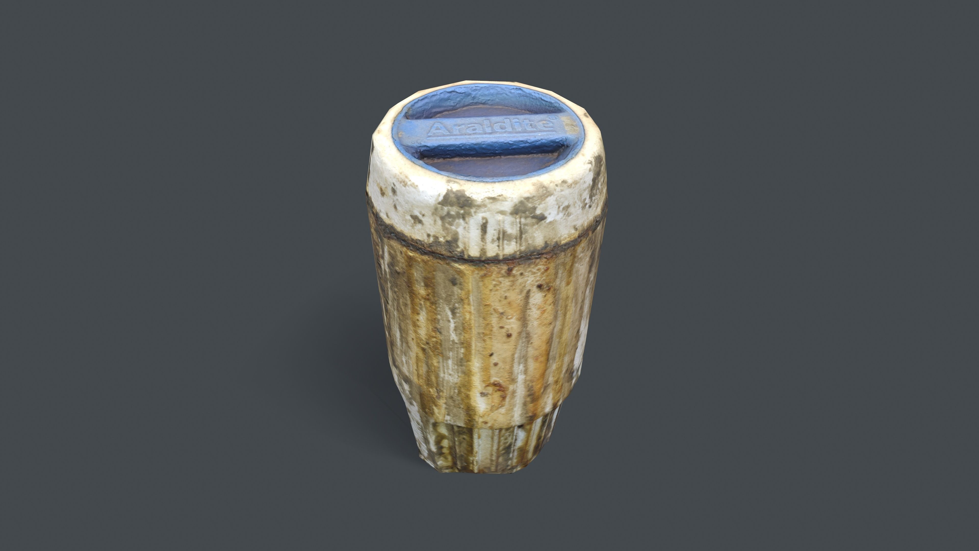Dirty Bottle Low-poly 3D model_11