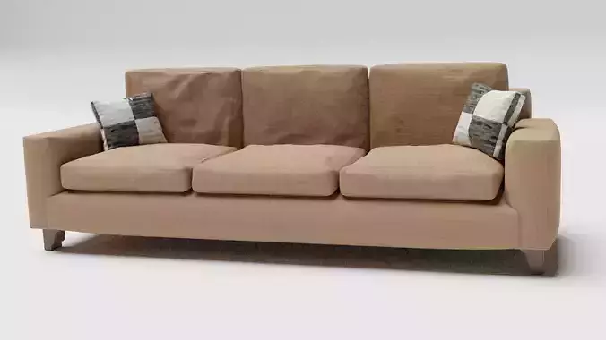 Soft Sofa Free low-poly 3D model