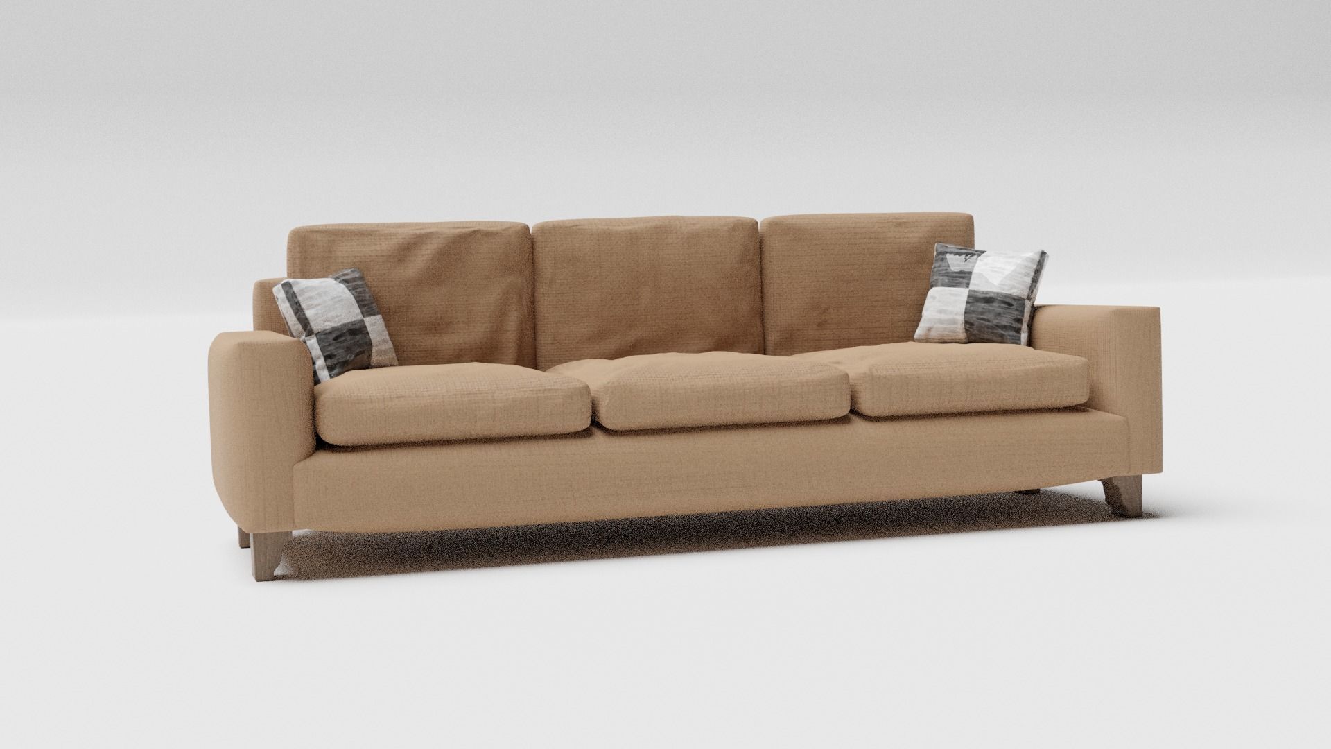 Soft Sofa Free low-poly 3D model_1