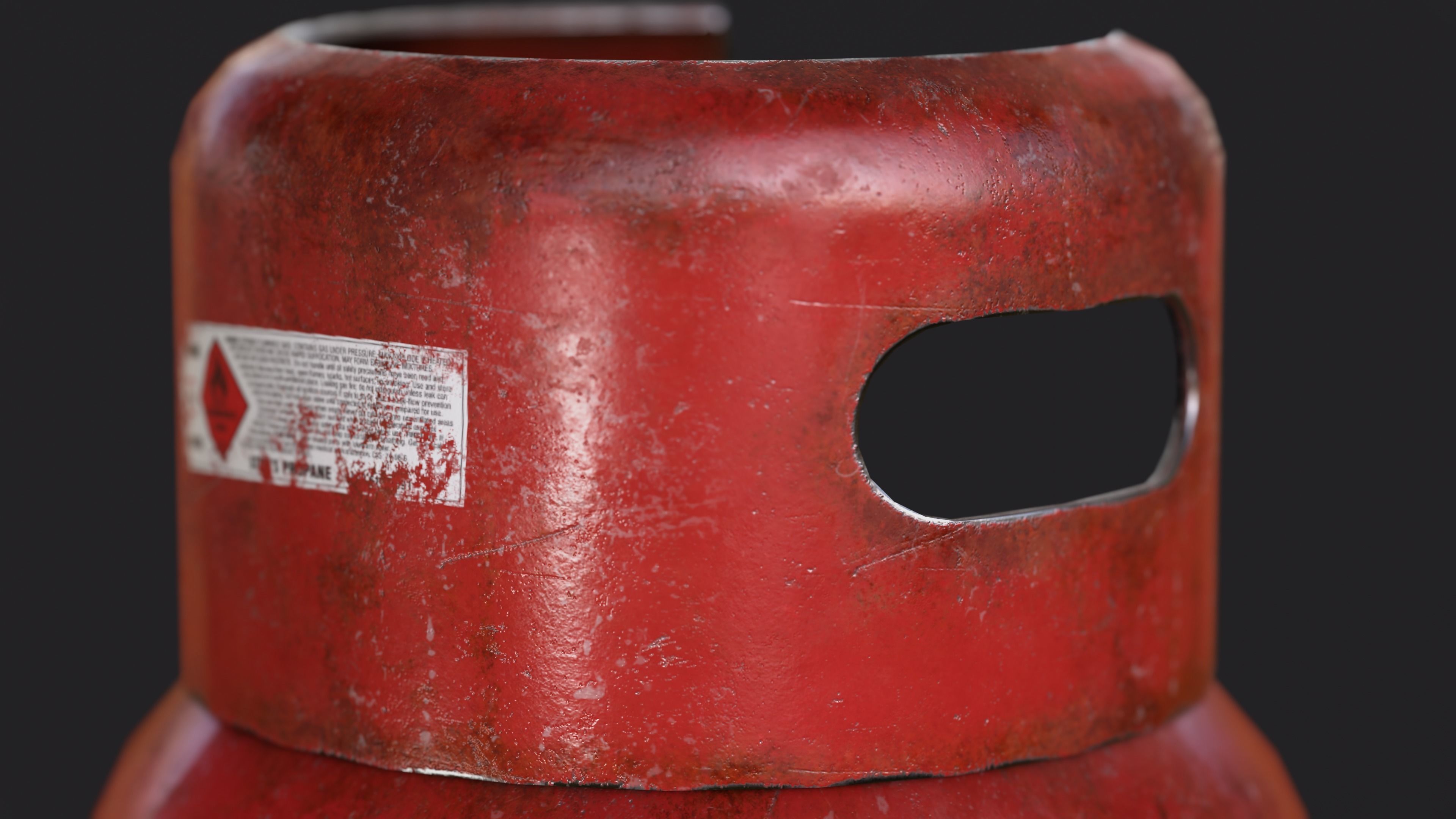 Gas Balon Low-poly 3D model_6