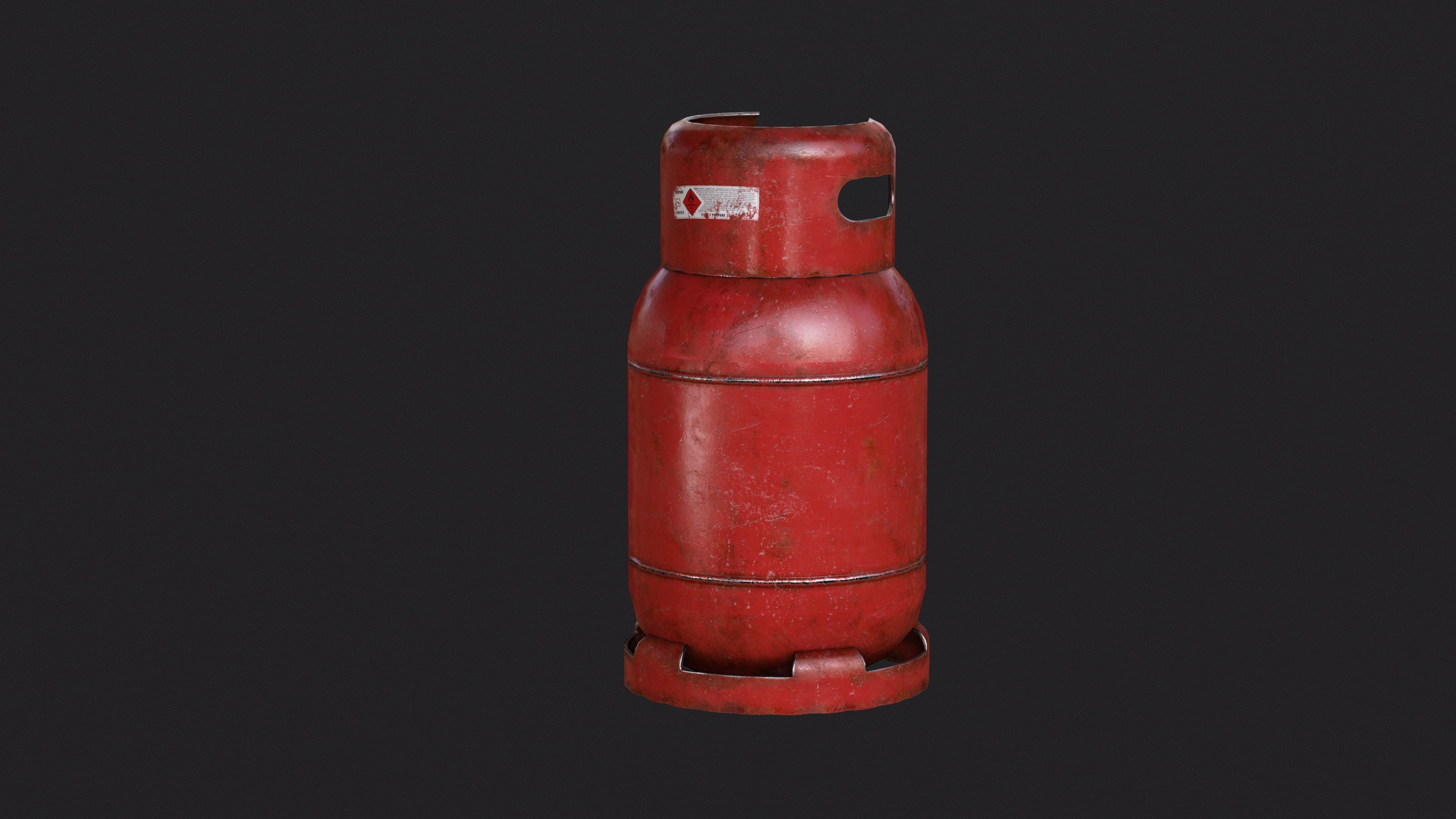 Gas Balon Low-poly 3D model_1