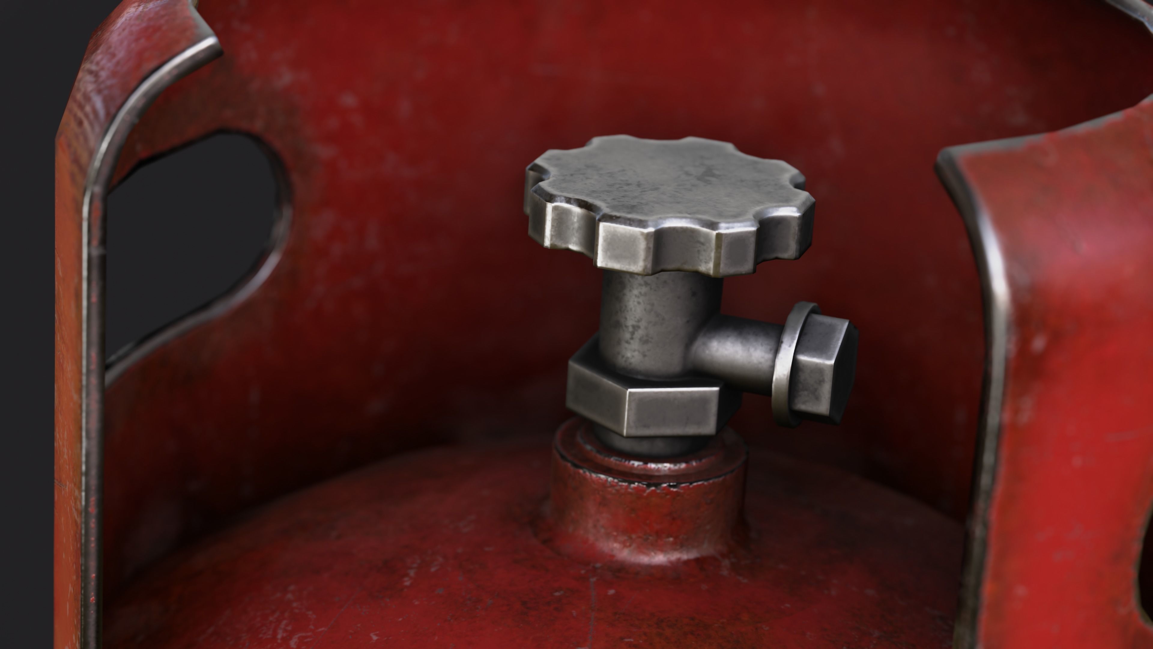 Gas Balon Low-poly 3D model_5