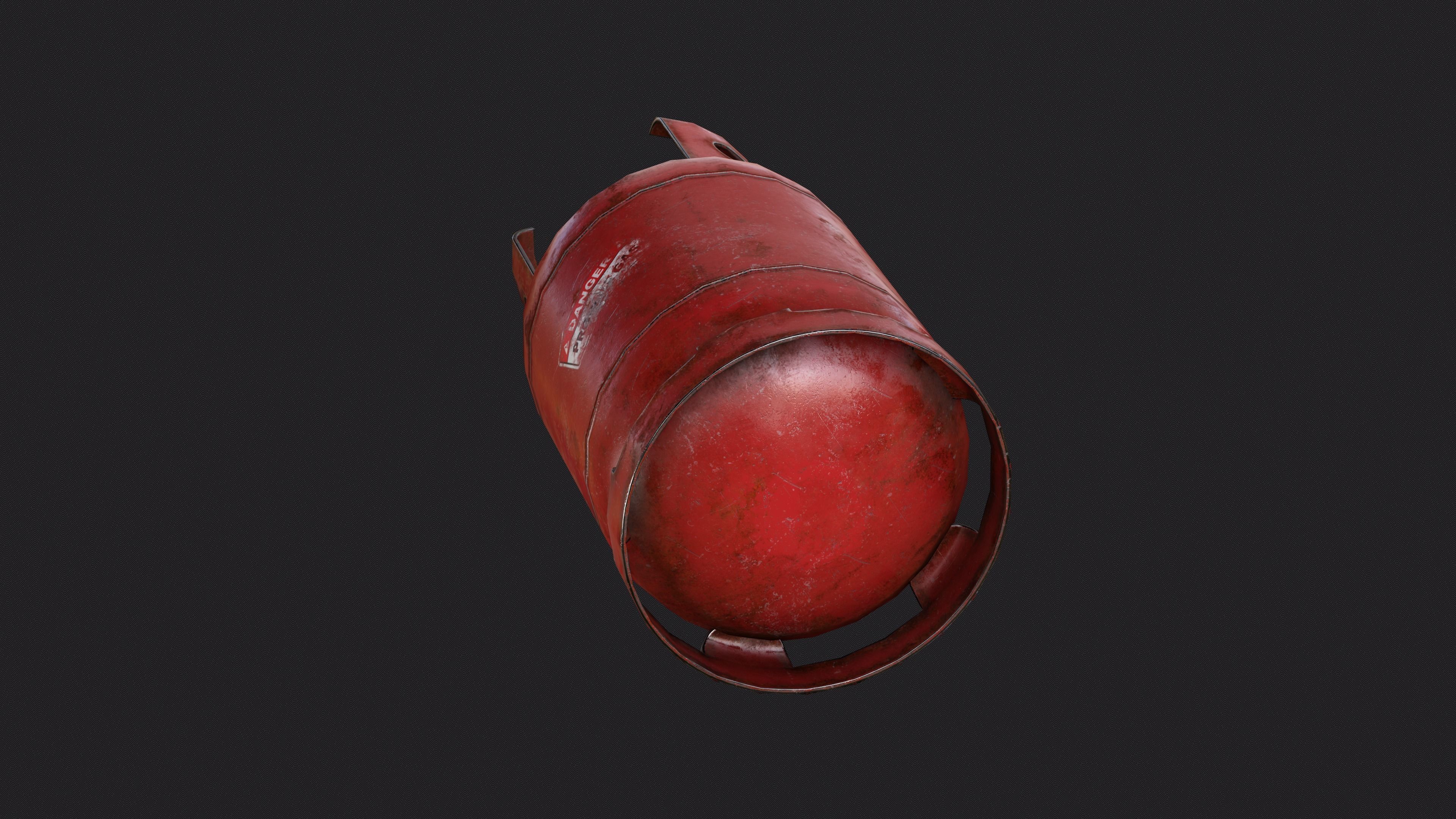 Gas Balon Low-poly 3D model_3