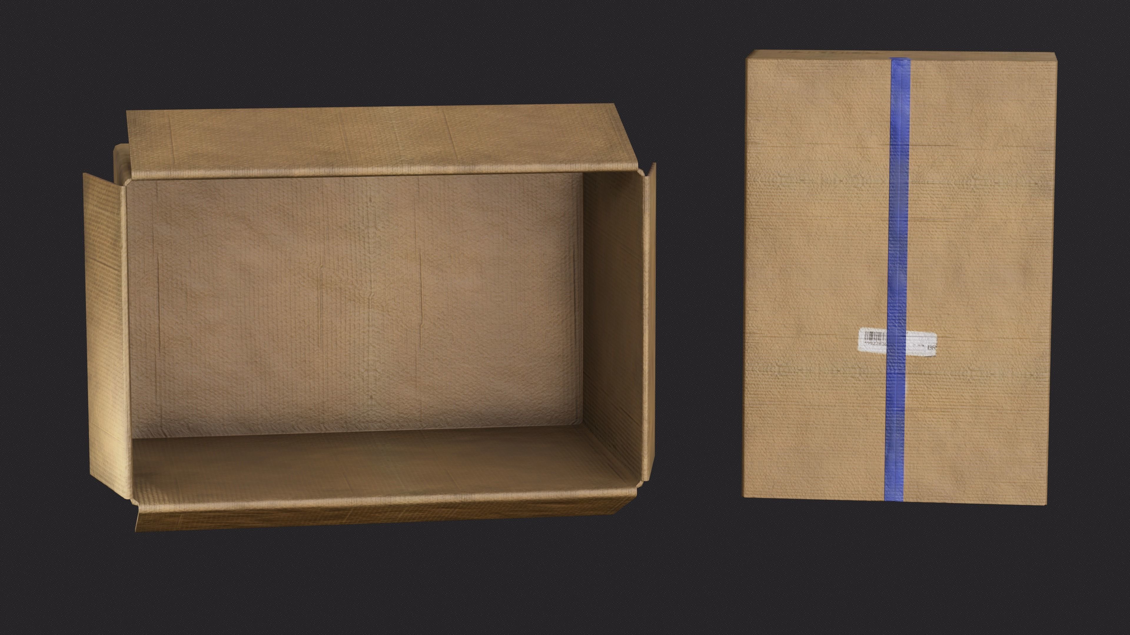 Papers Boxes Low-poly 3D model_2