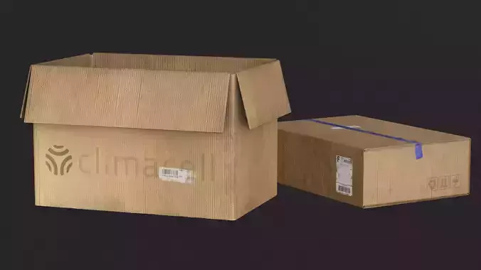 Papers Boxes Low-poly 3D model