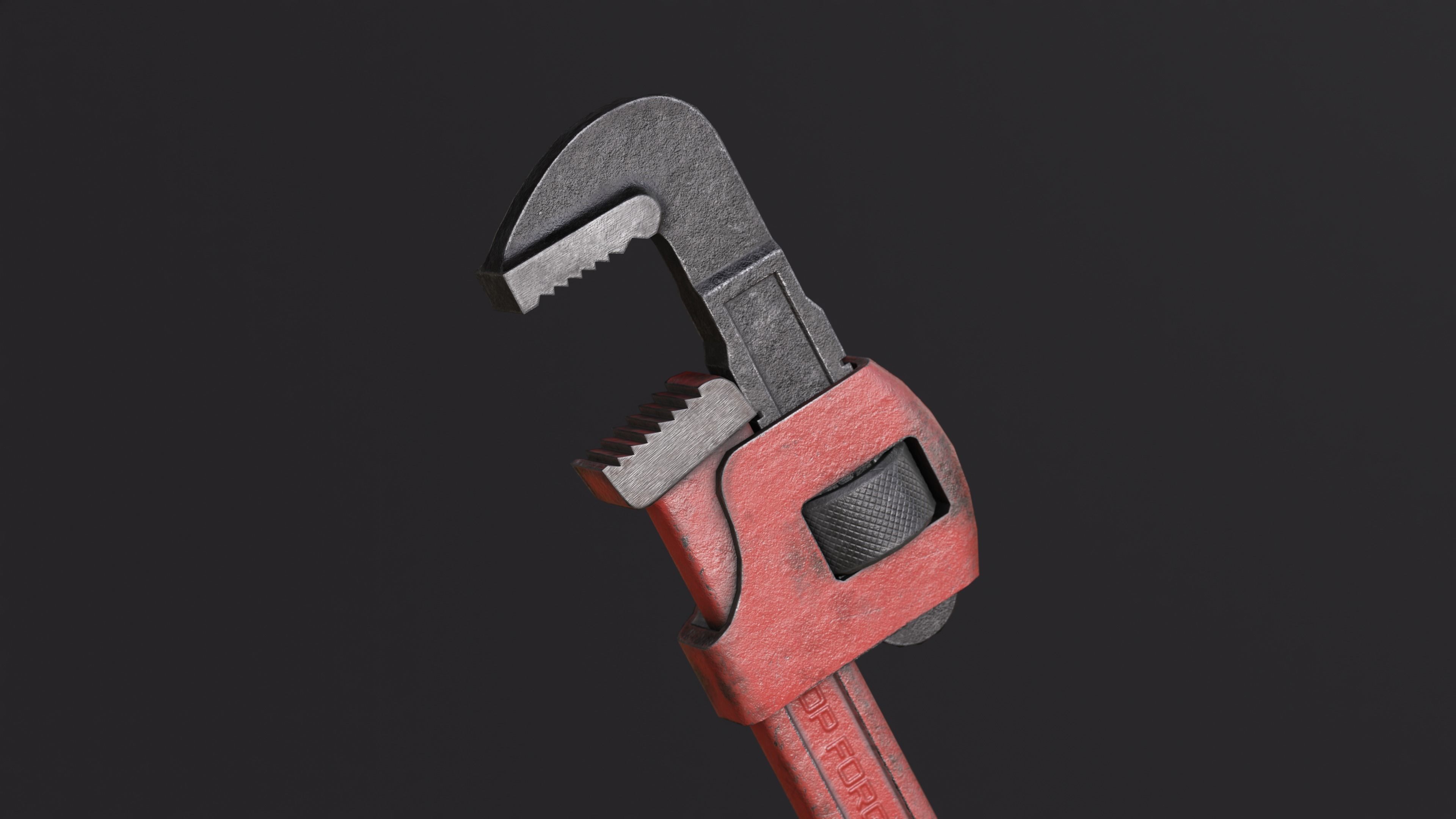 Pipe Wrench Low-poly 3D model_5