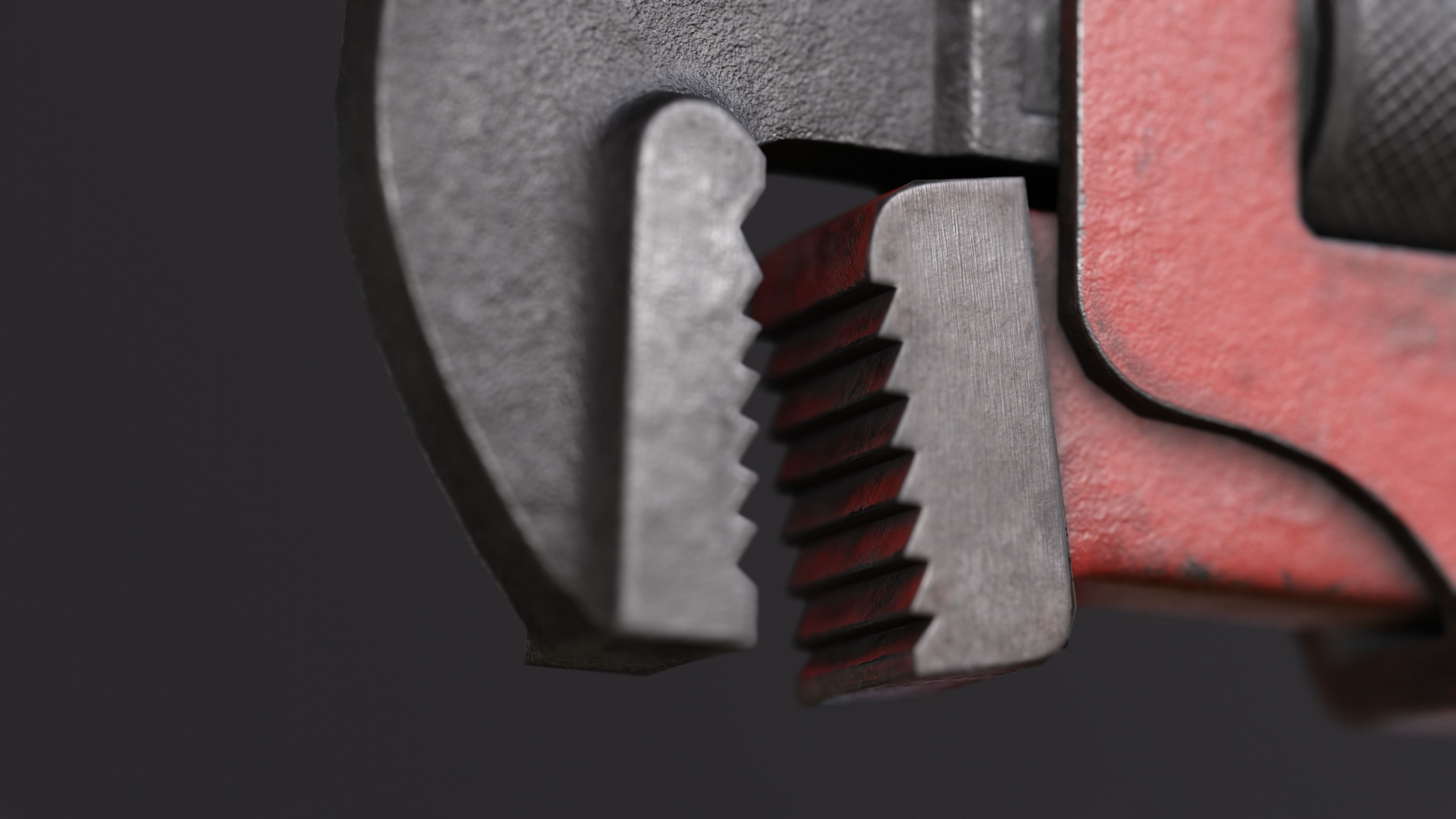 Pipe Wrench Low-poly 3D model_7