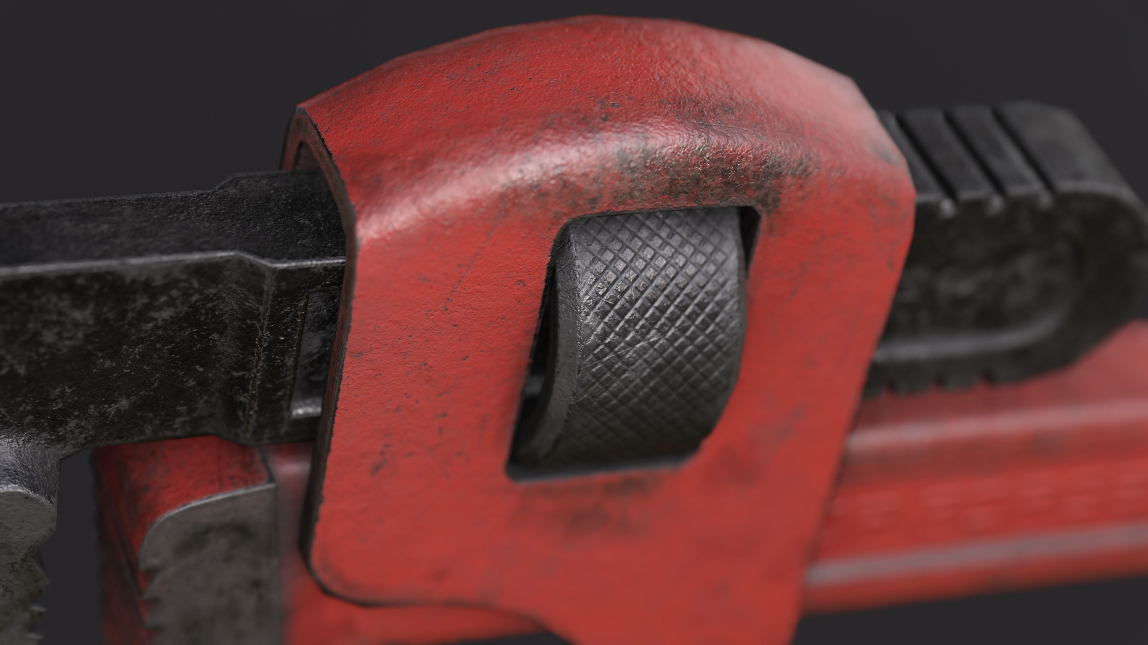 Pipe Wrench Low-poly 3D model_6