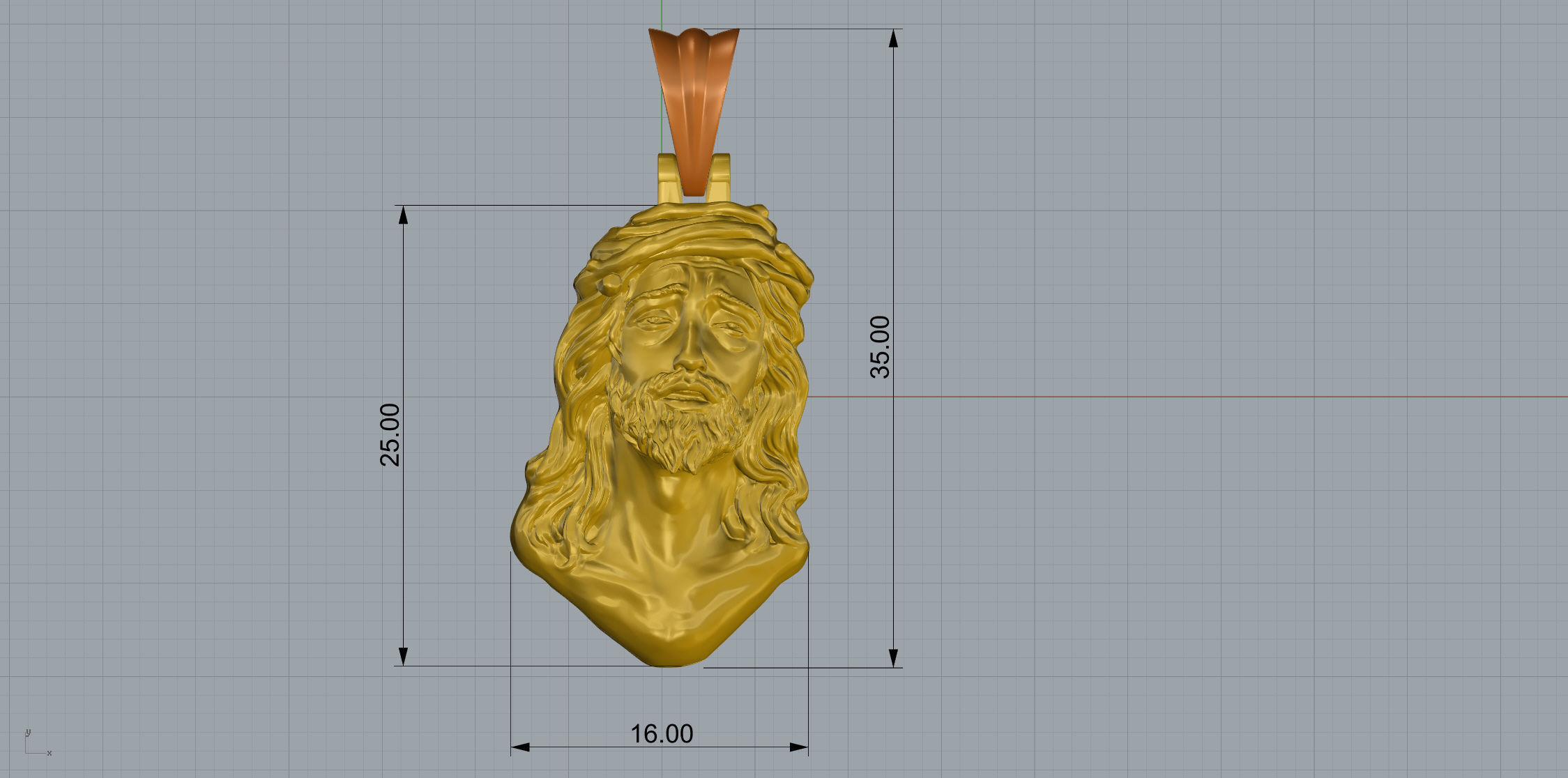 Jesus Pendant Free 3D print model_15