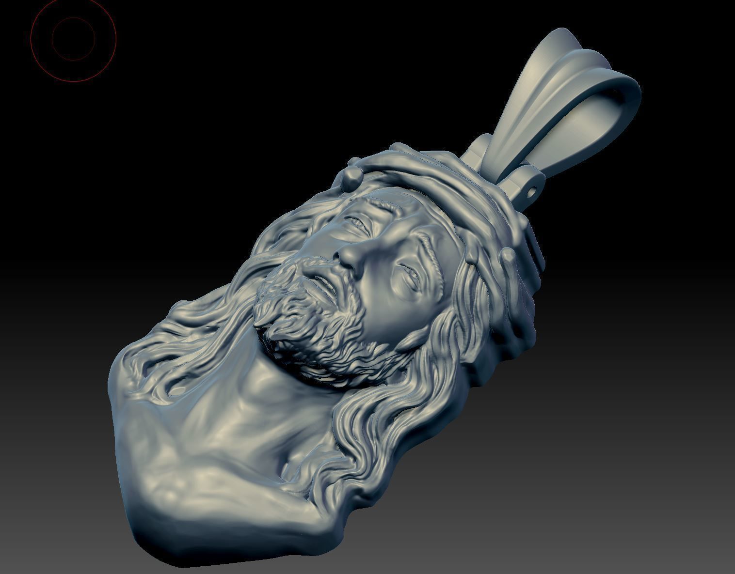 Jesus Pendant Free 3D print model_2