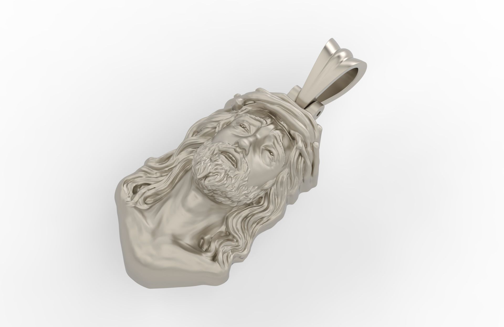 Jesus Pendant Free 3D print model_3