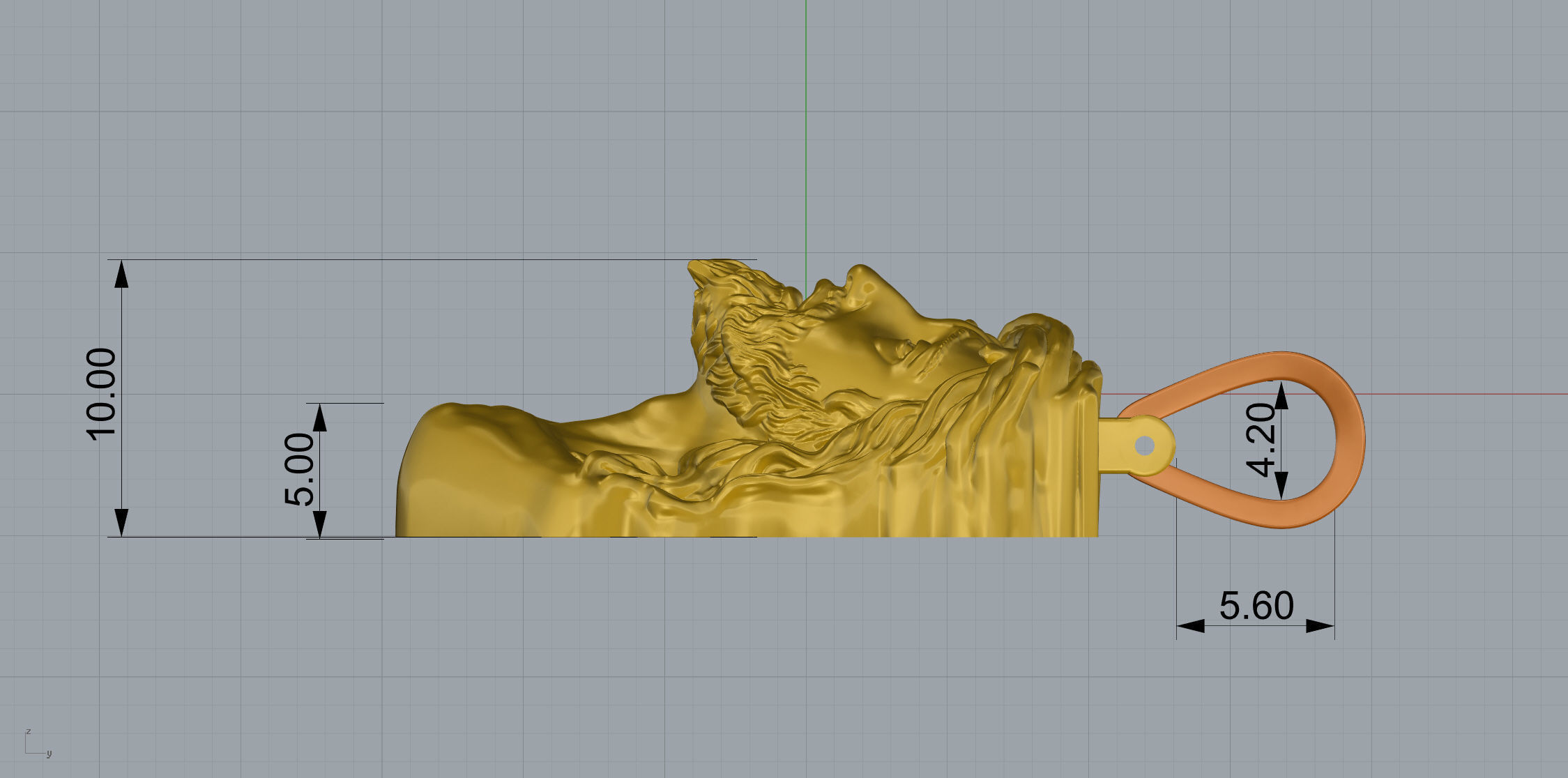 Jesus Pendant Free 3D print model_9