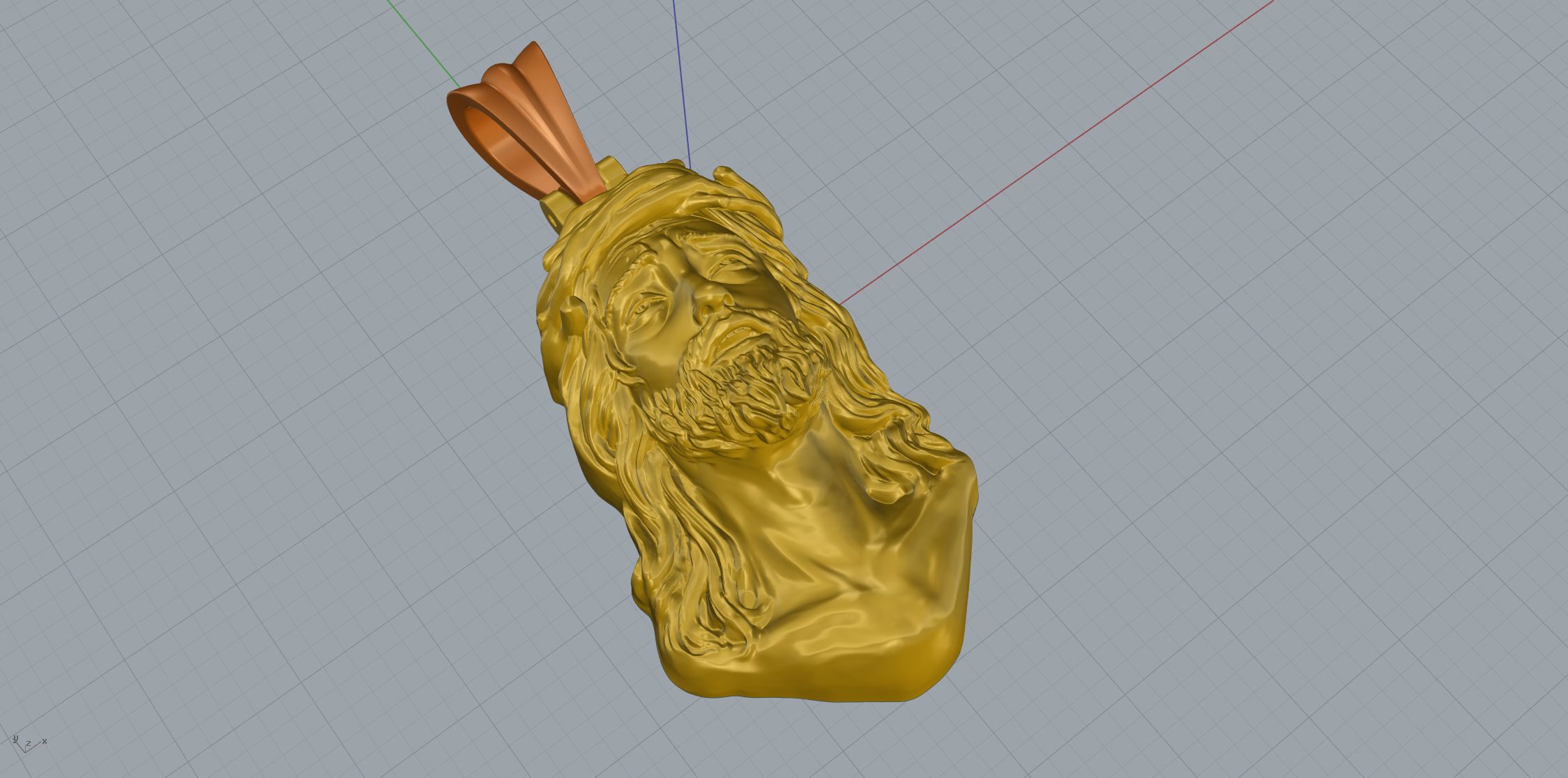 Jesus Pendant Free 3D print model_10