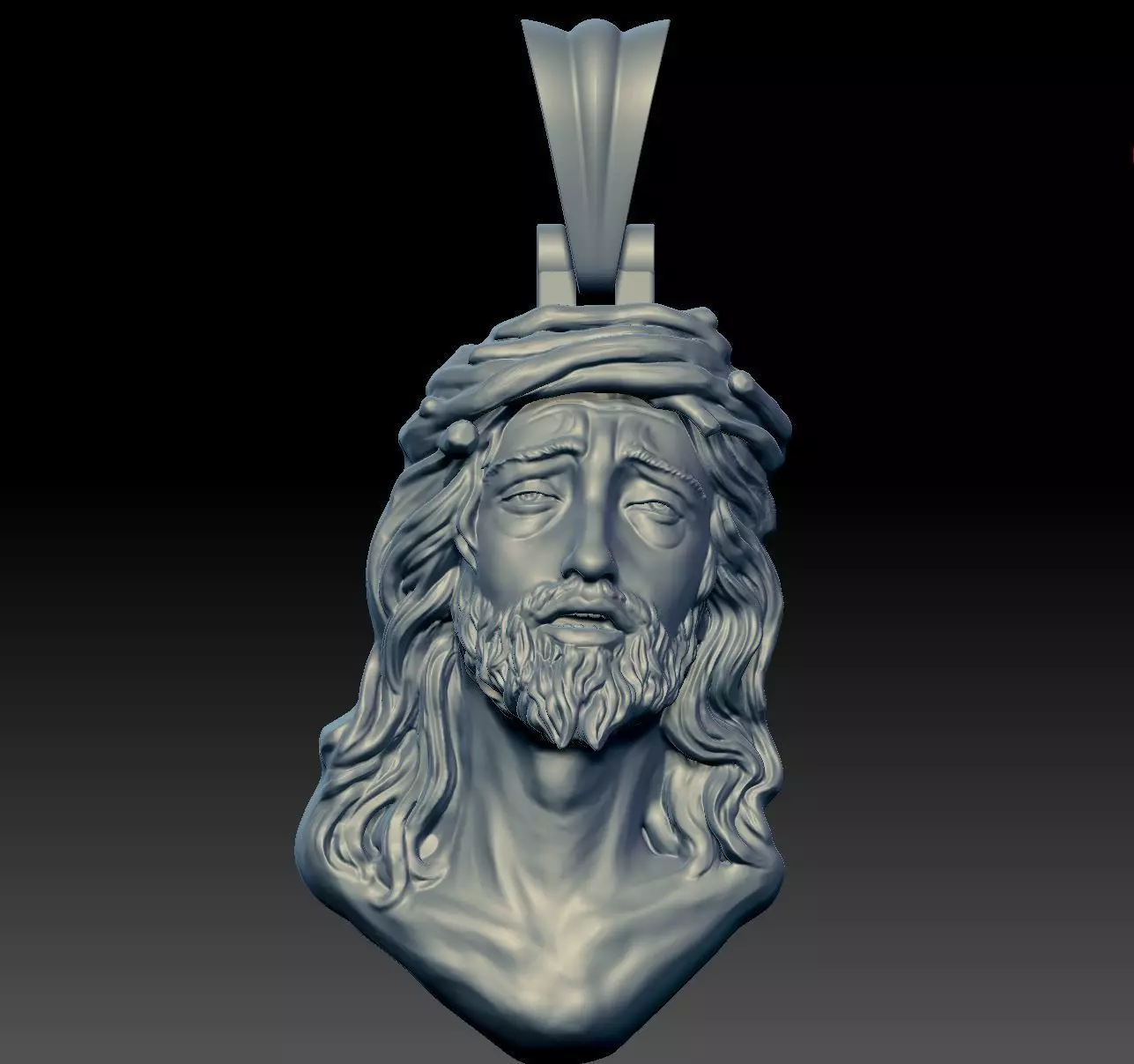Jesus Pendant Free 3D print model_0