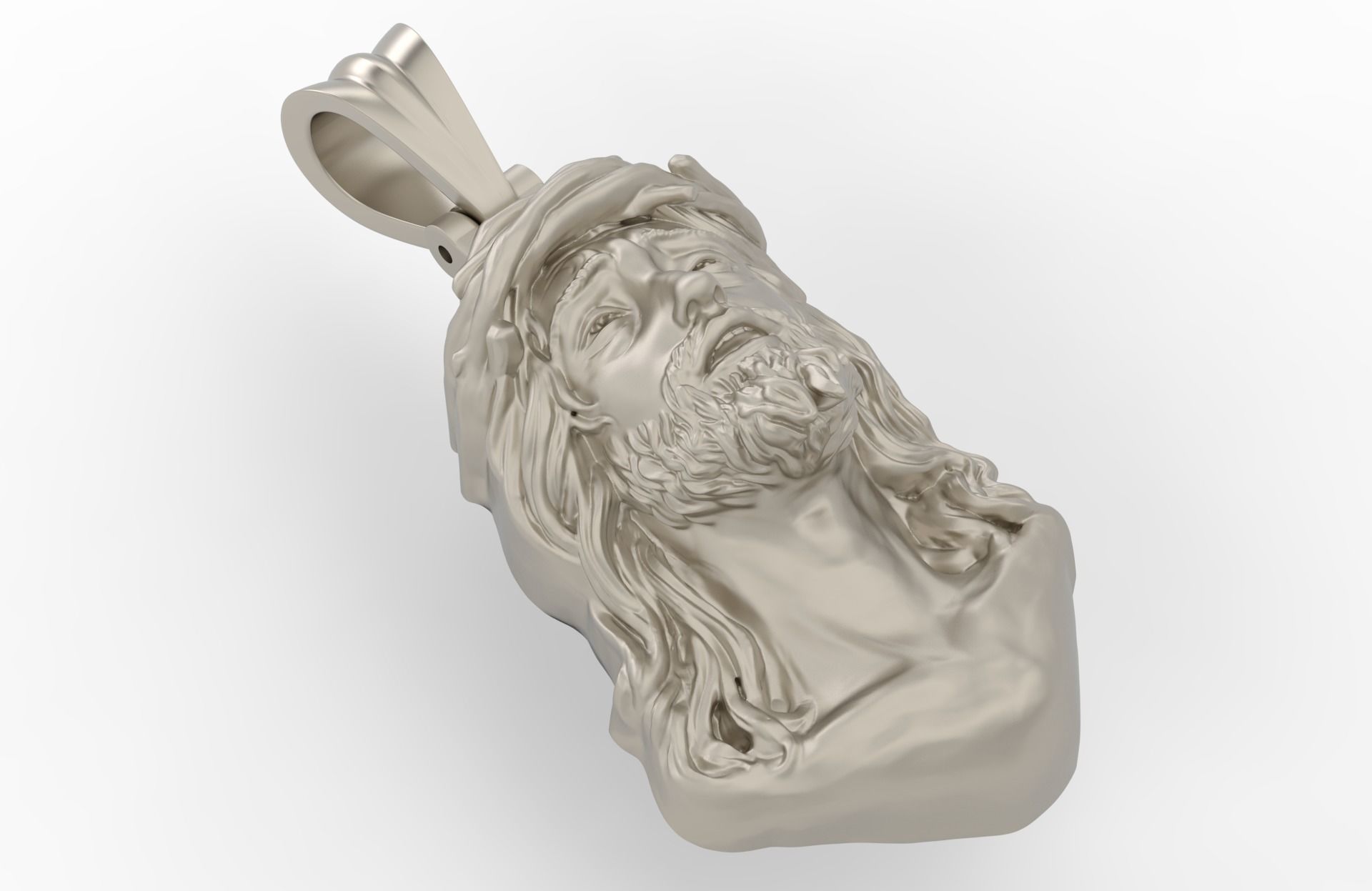 Jesus Pendant Free 3D print model_7