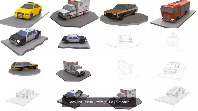 Cars and Trucks LowPoly