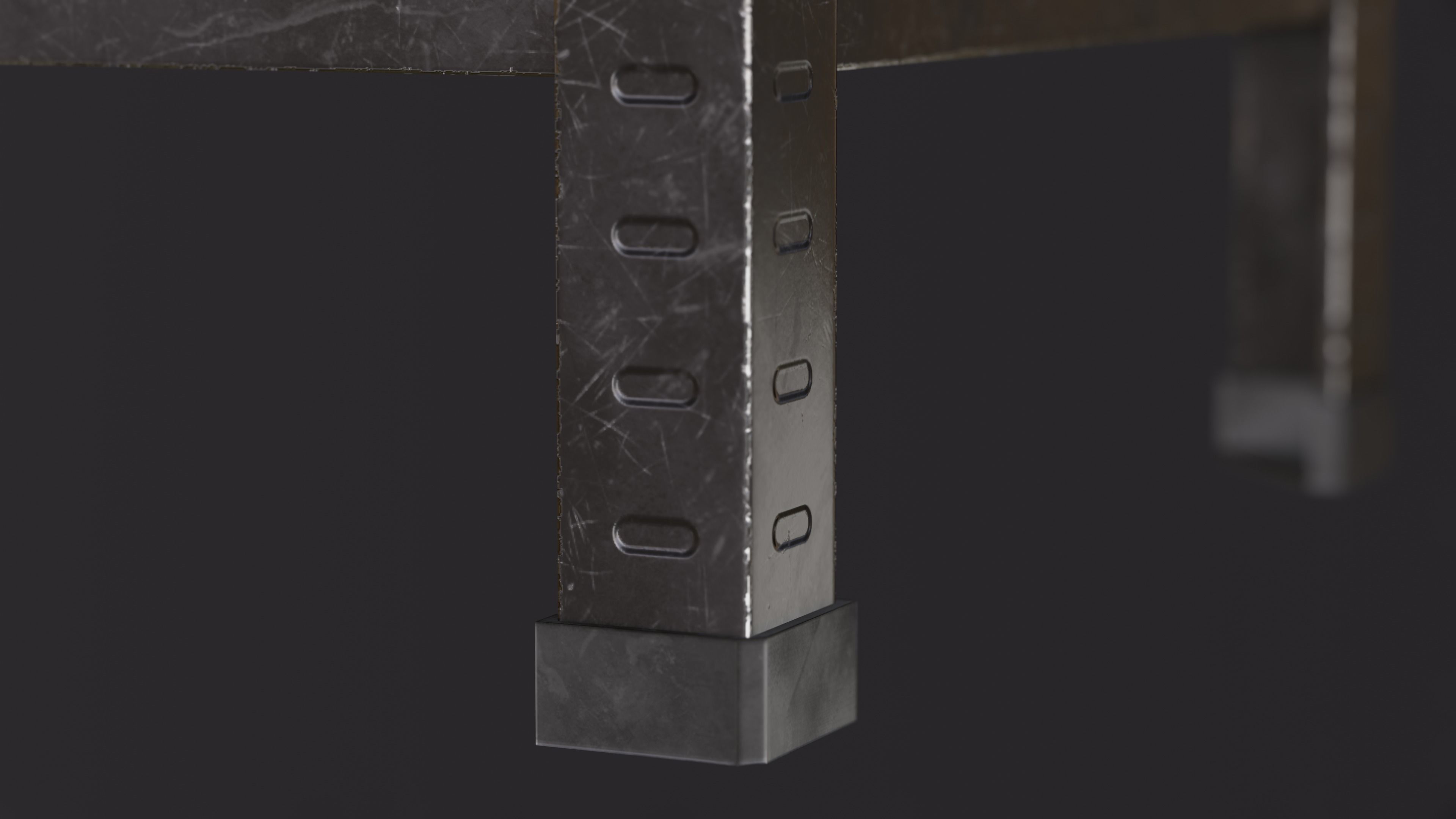 Warehouse Rack Storage Low-poly 3D model_6