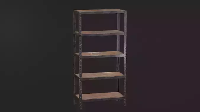 Warehouse Rack Storage Low-poly 3D model