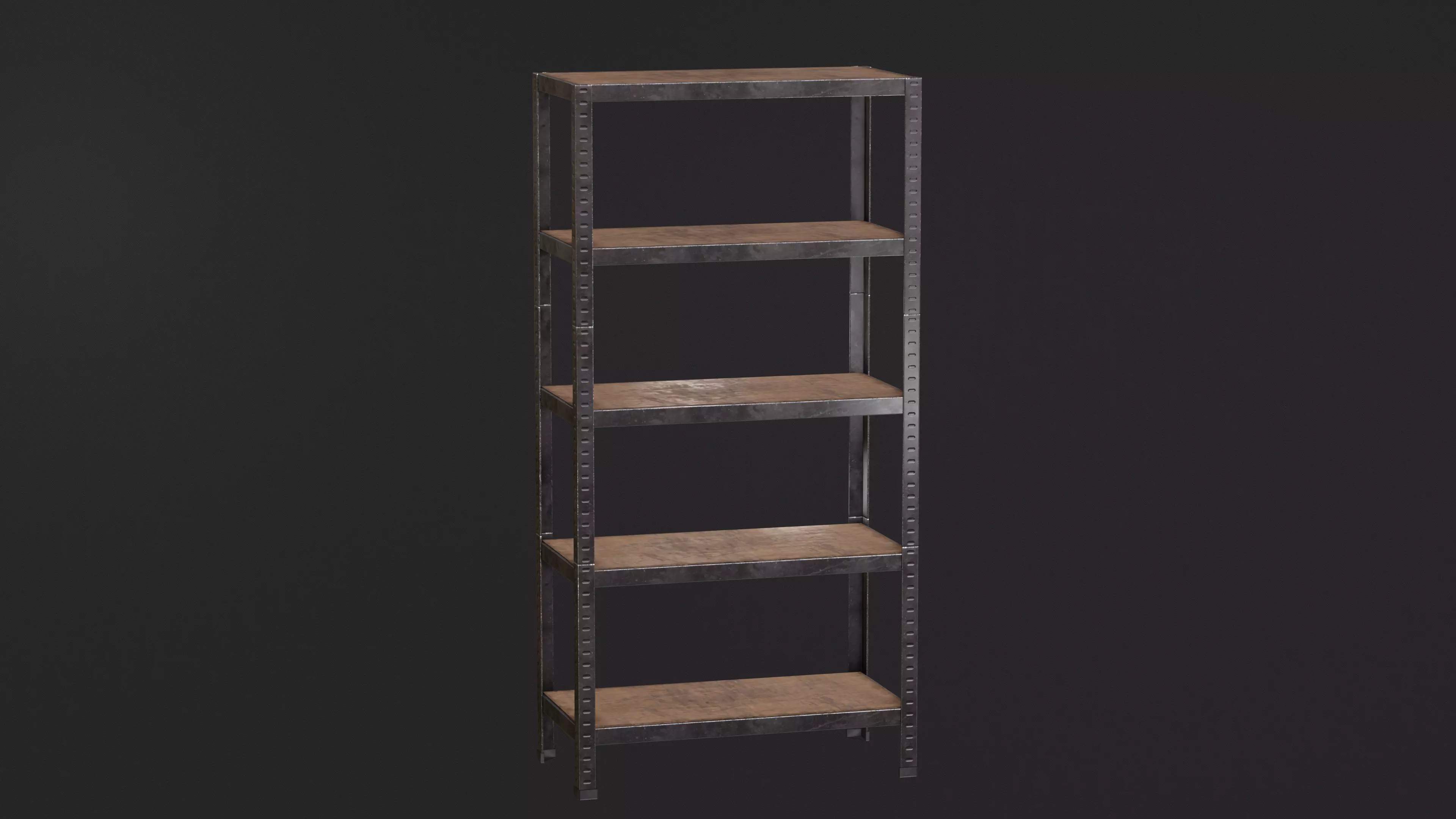 Warehouse Rack Storage Low-poly 3D model_0