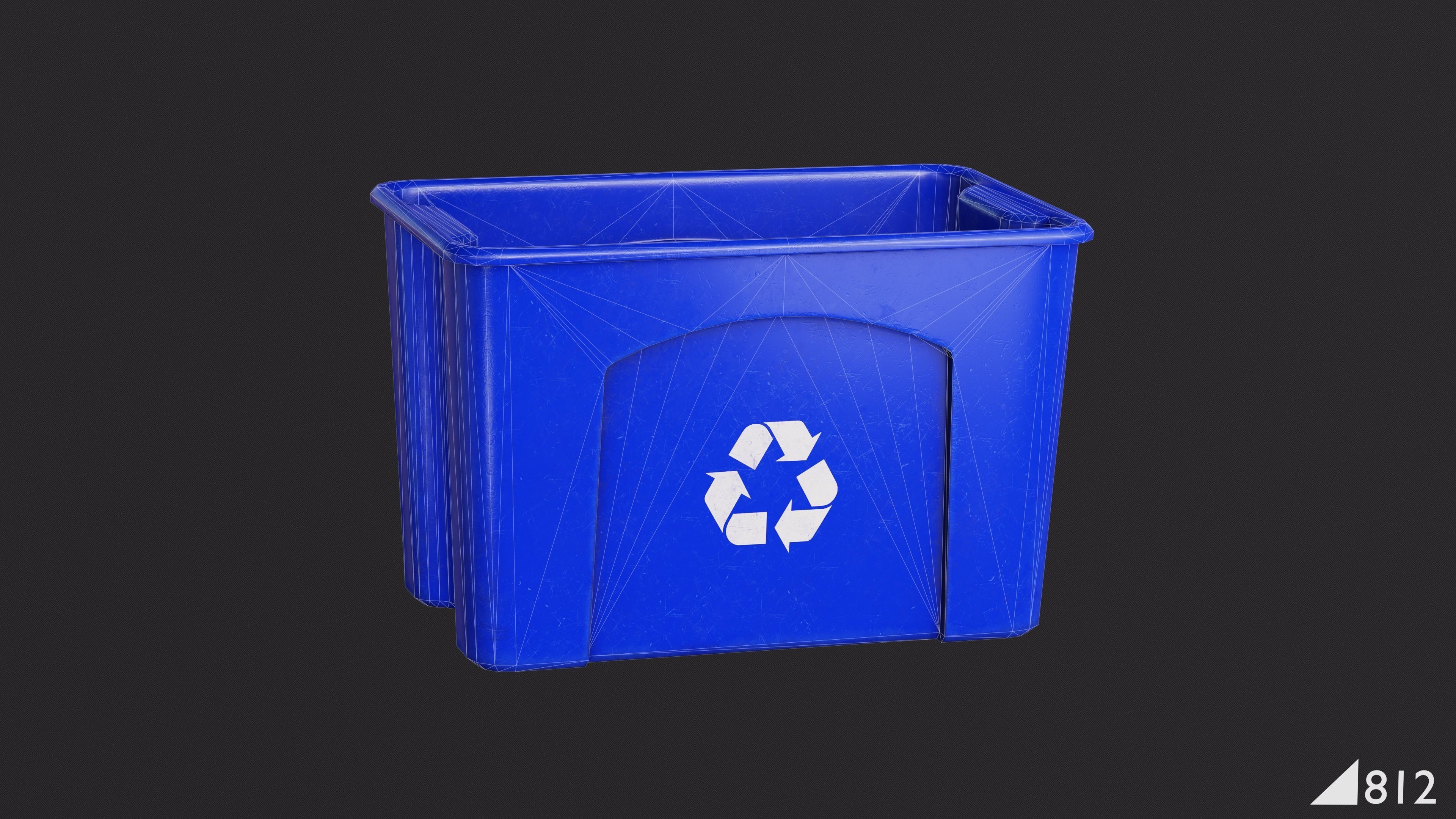 Recycle Crate Low-poly 3D model_6