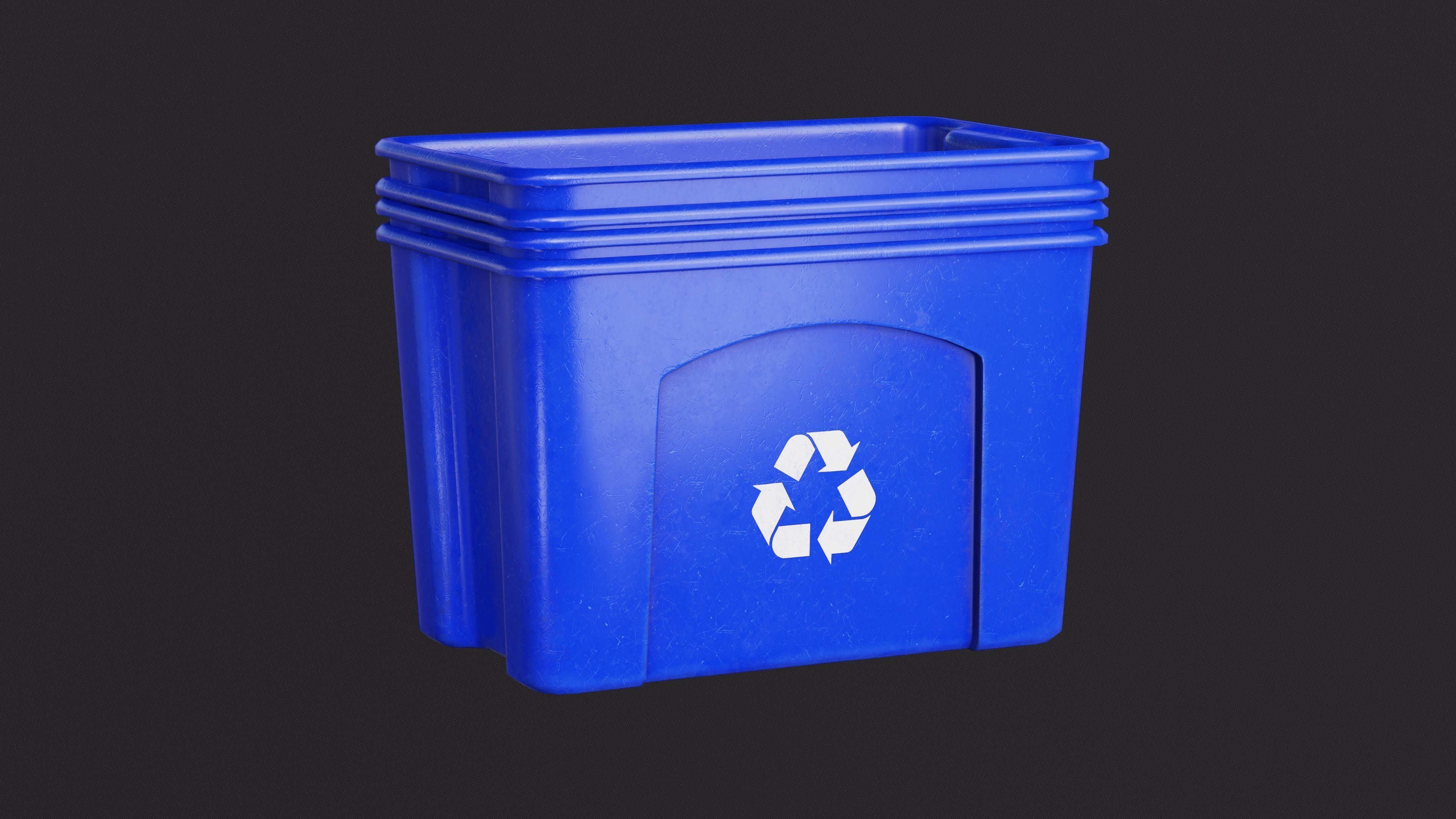 Recycle Crate Low-poly 3D model_5