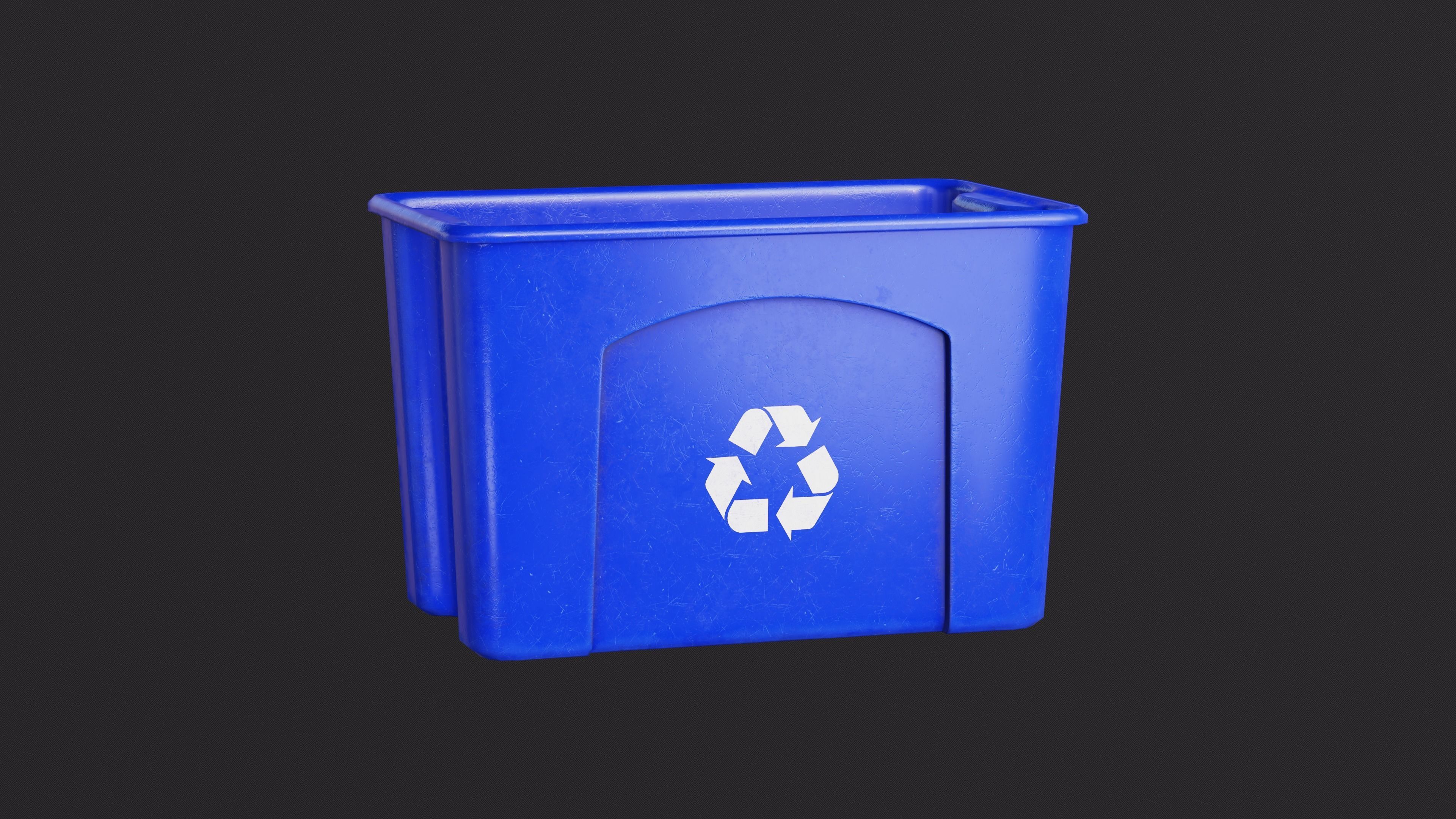 Recycle Crate Low-poly 3D model_1