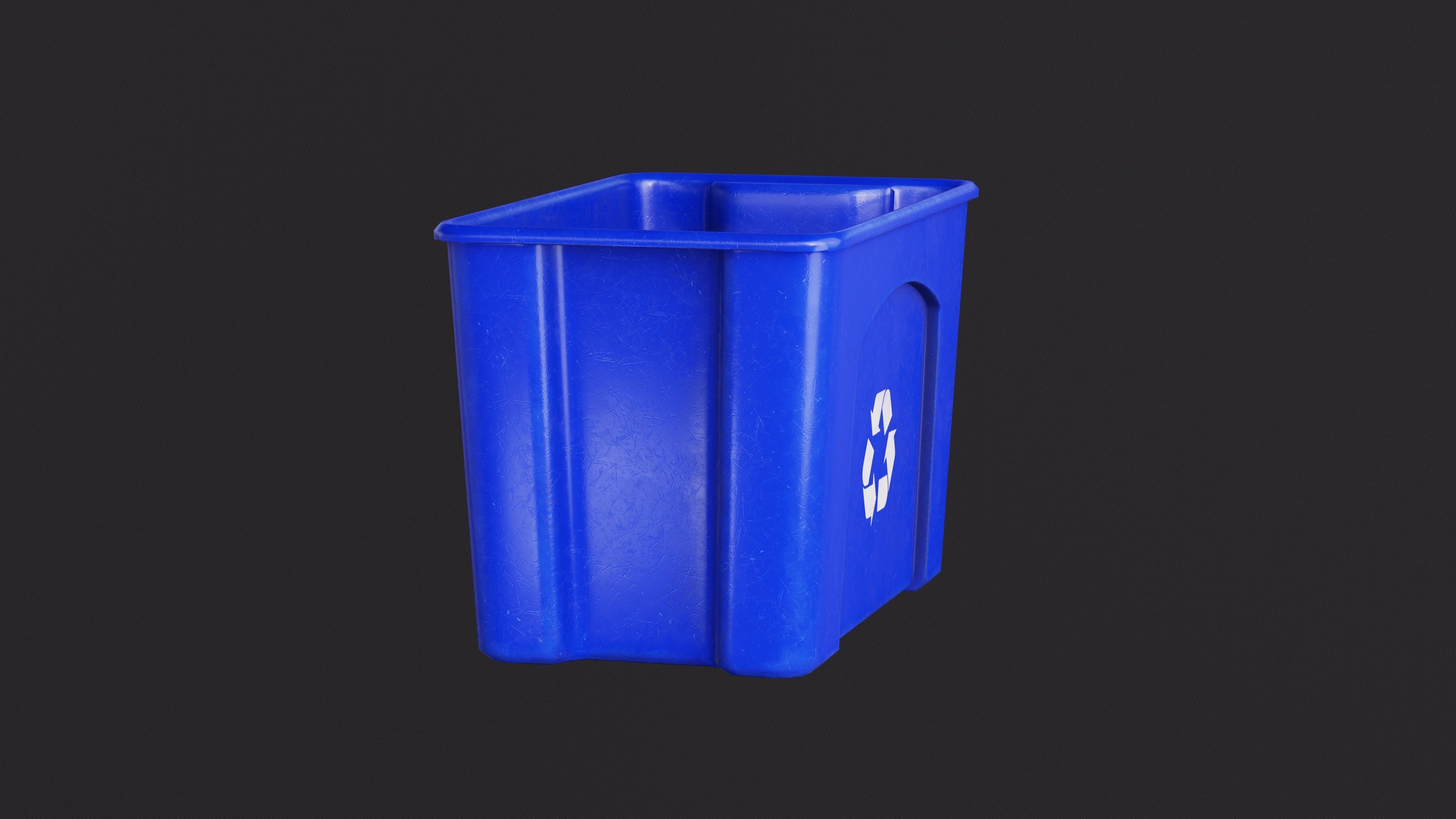Recycle Crate Low-poly 3D model_2