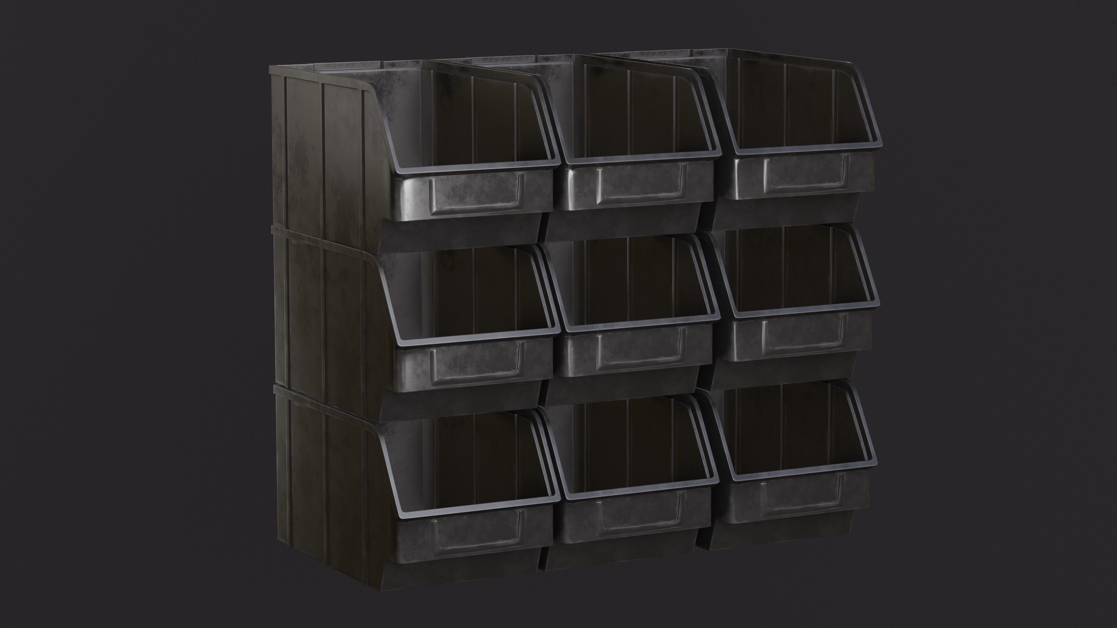 Screw Box Low-poly 3D model_6