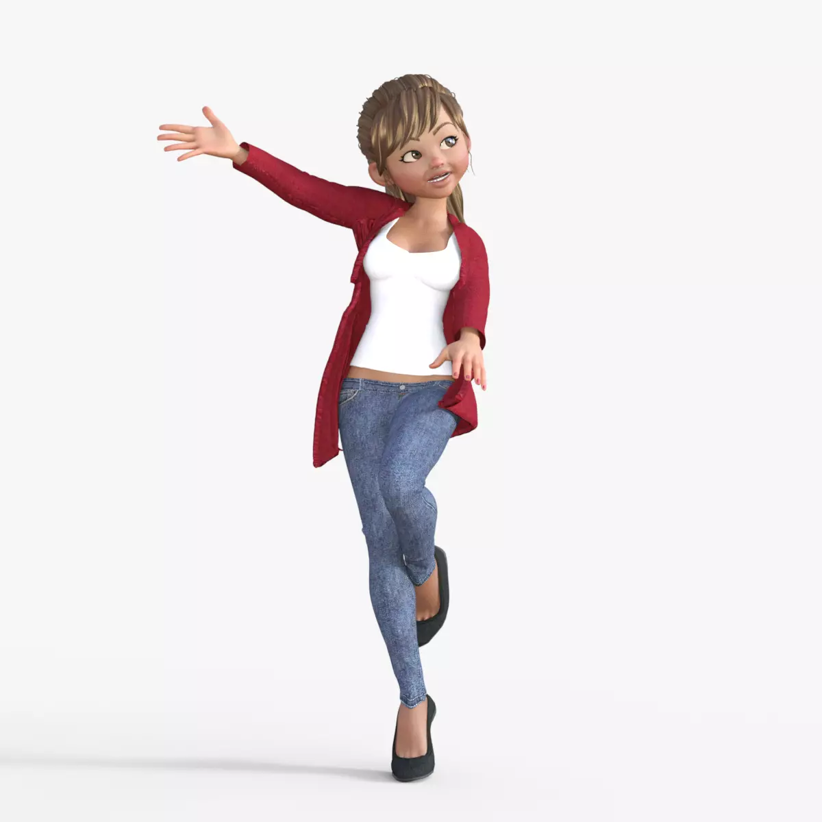 Cartoon Mother Rigged 3D model
