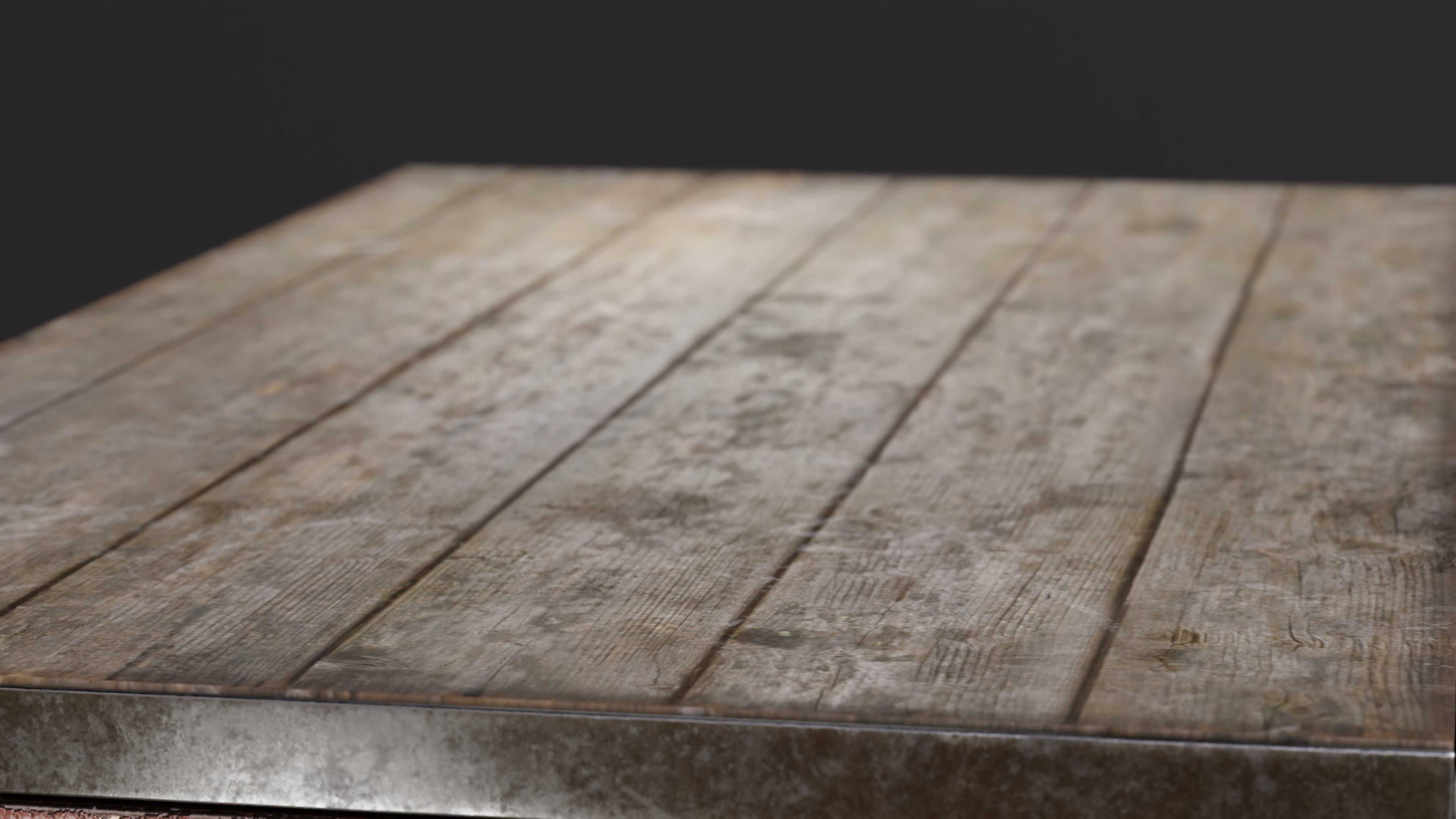 Workbench Table Low-poly 3D model_6