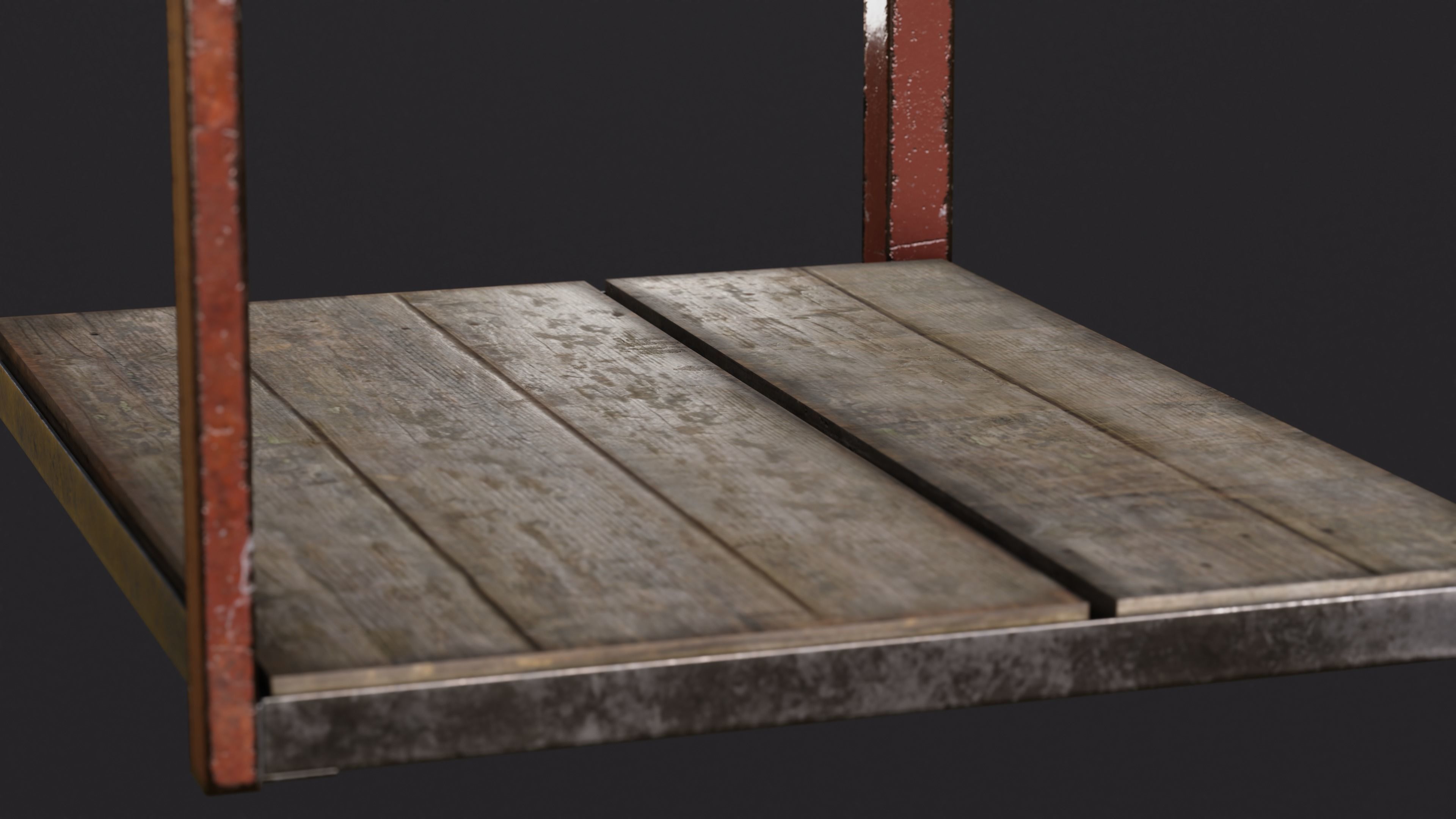 Workbench Table Low-poly 3D model_5