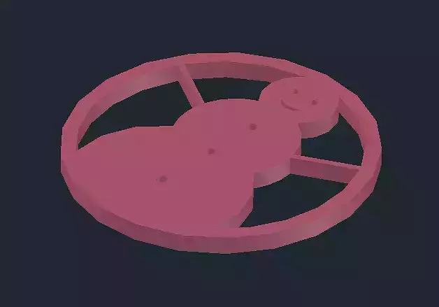 Christmas Coaster - Snowman 3D print model
