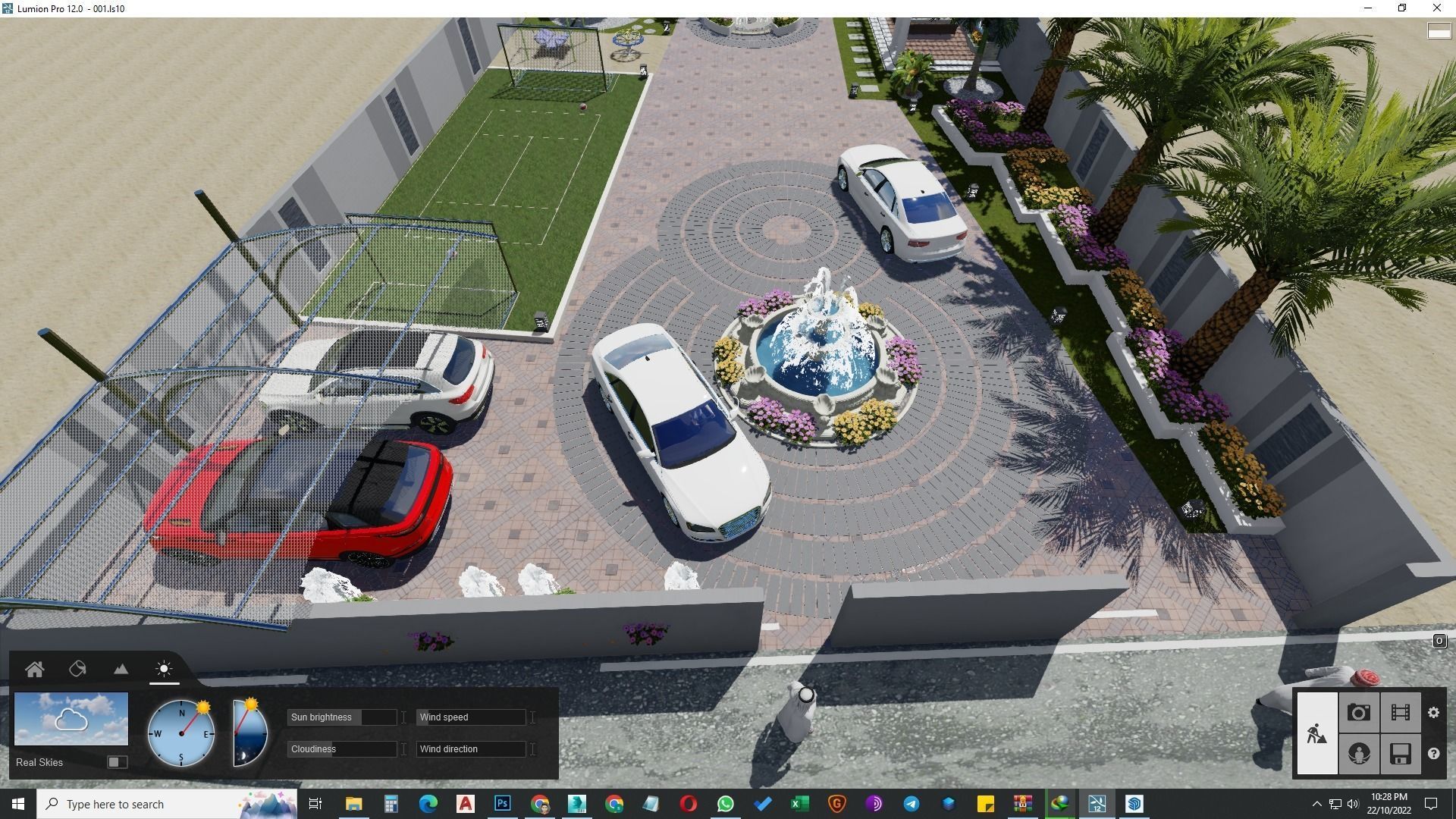 garden landscape 3D Model swimming pool 3D model_15