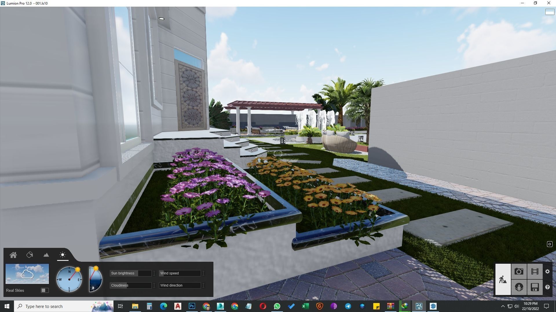 garden landscape 3D Model swimming pool 3D model_22