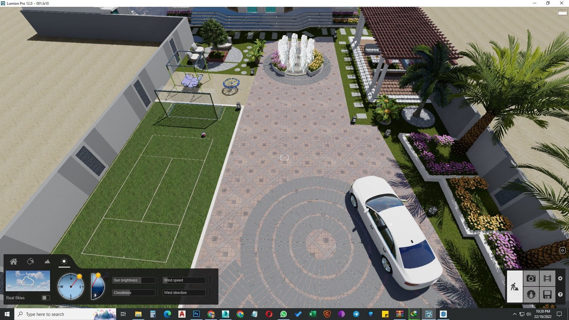 garden landscape 3D Model swimming pool 3D model_16